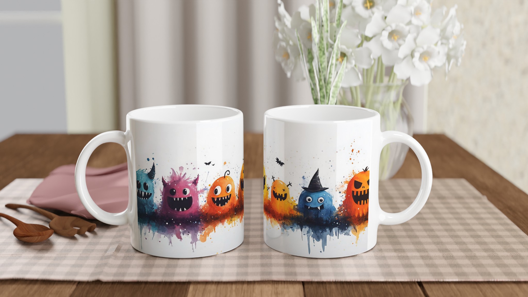 Busiga Halloweenmonster Mugg – 11oz Keramisk Kaffemugg i ditt val av sju färger 10 c737f69b-a920-4865-8817-fef768b2f23e