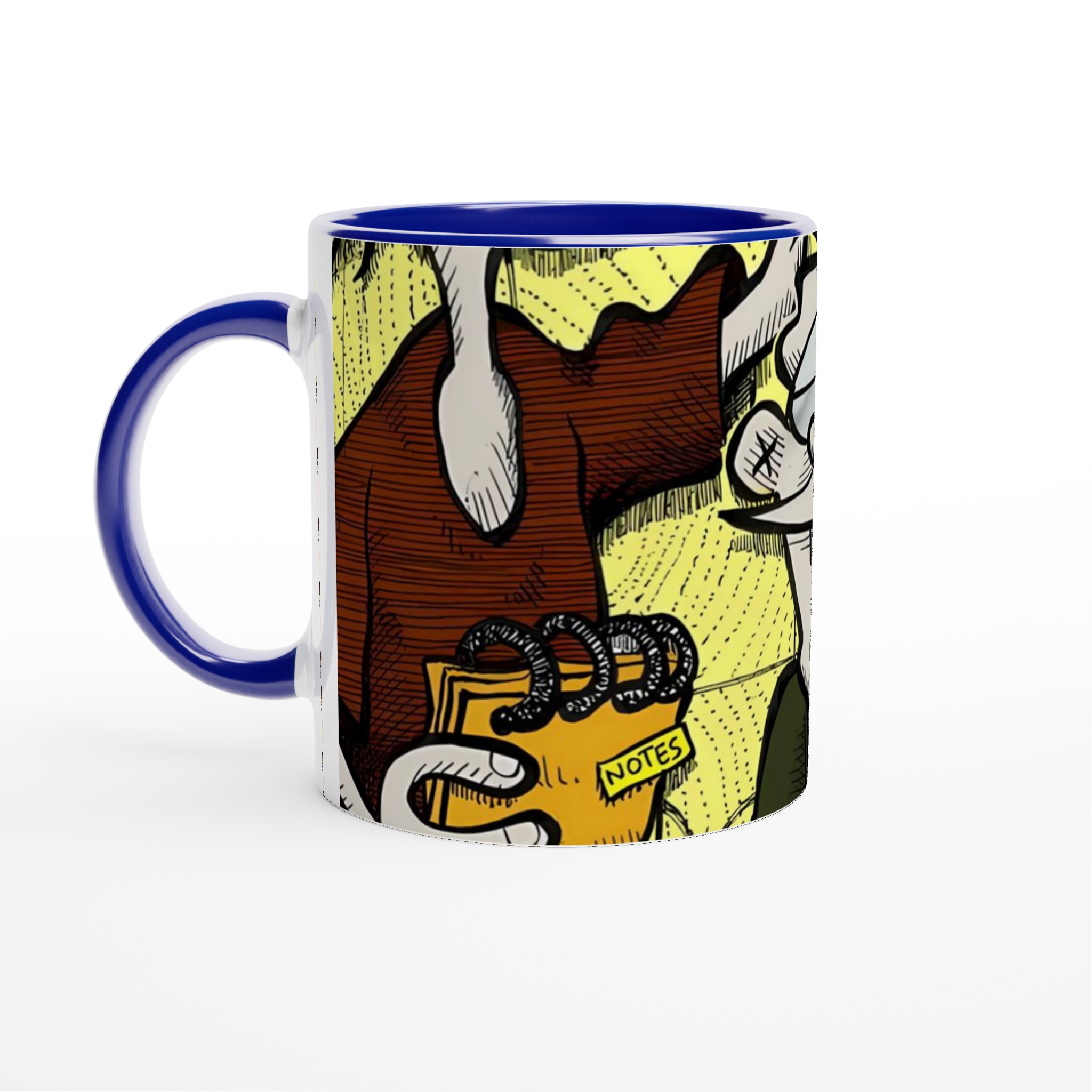 Vit 11oz keramisk mugg med lekfullt tecknat motiv – välj bland flera färgstarka keramiska nyanser 2 c762ae6b-9e3f-4b95-9aa8-c20ac7ad01a9