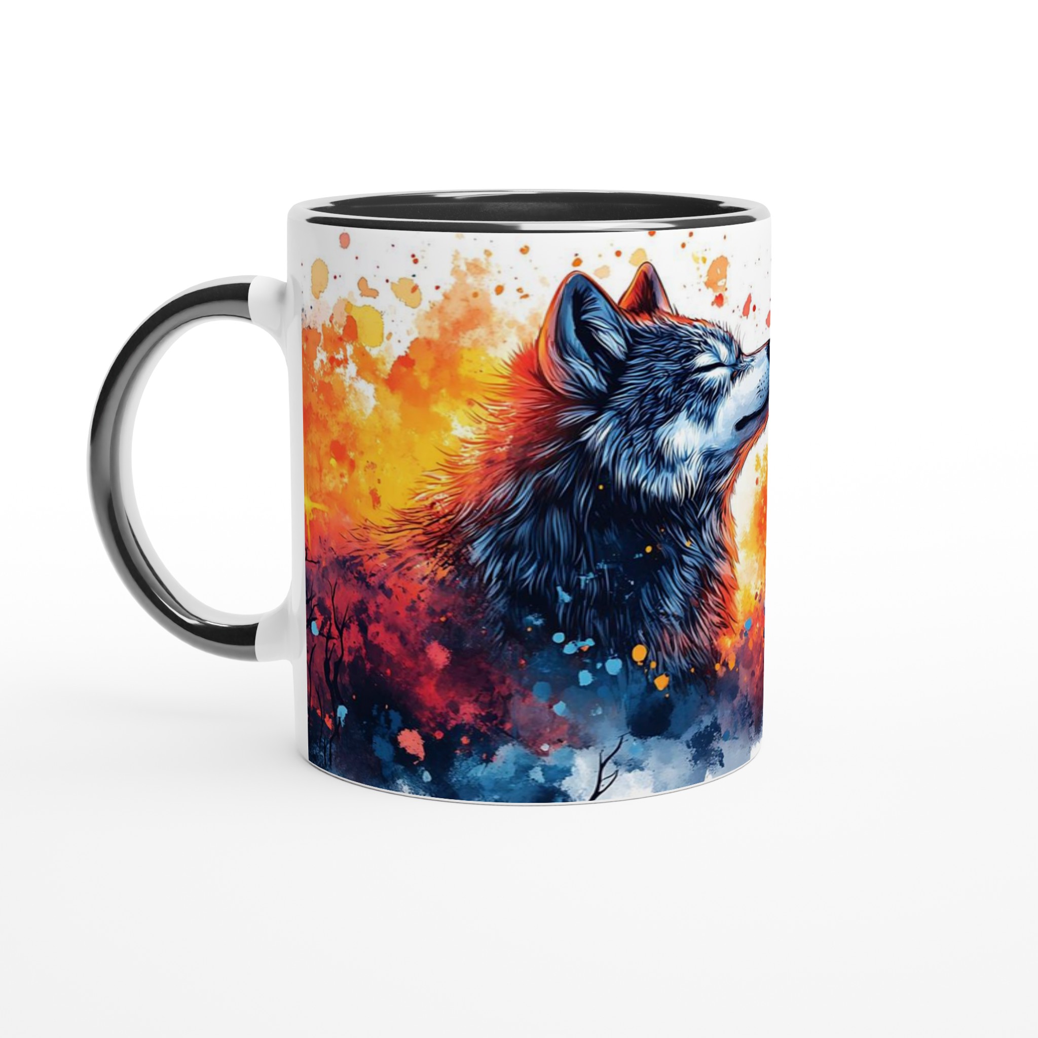 Mystisk Vargmugg i Akvarell – 11 oz Keramisk Kaffekopp med Månsken & Musik 4 c797a340-ccca-43ea-9861-c27e50d4e0b4