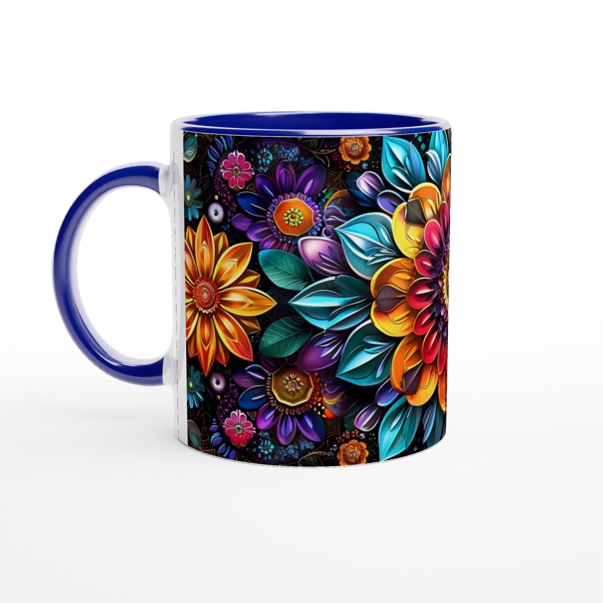 Mångfärgad Floral 11oz Keramisk Mugg – Konstfullt Tryck, Välj Bland Flera Färger 2 c7b0cba4-4795-4096-9e2a-75b0a8e0c0b0