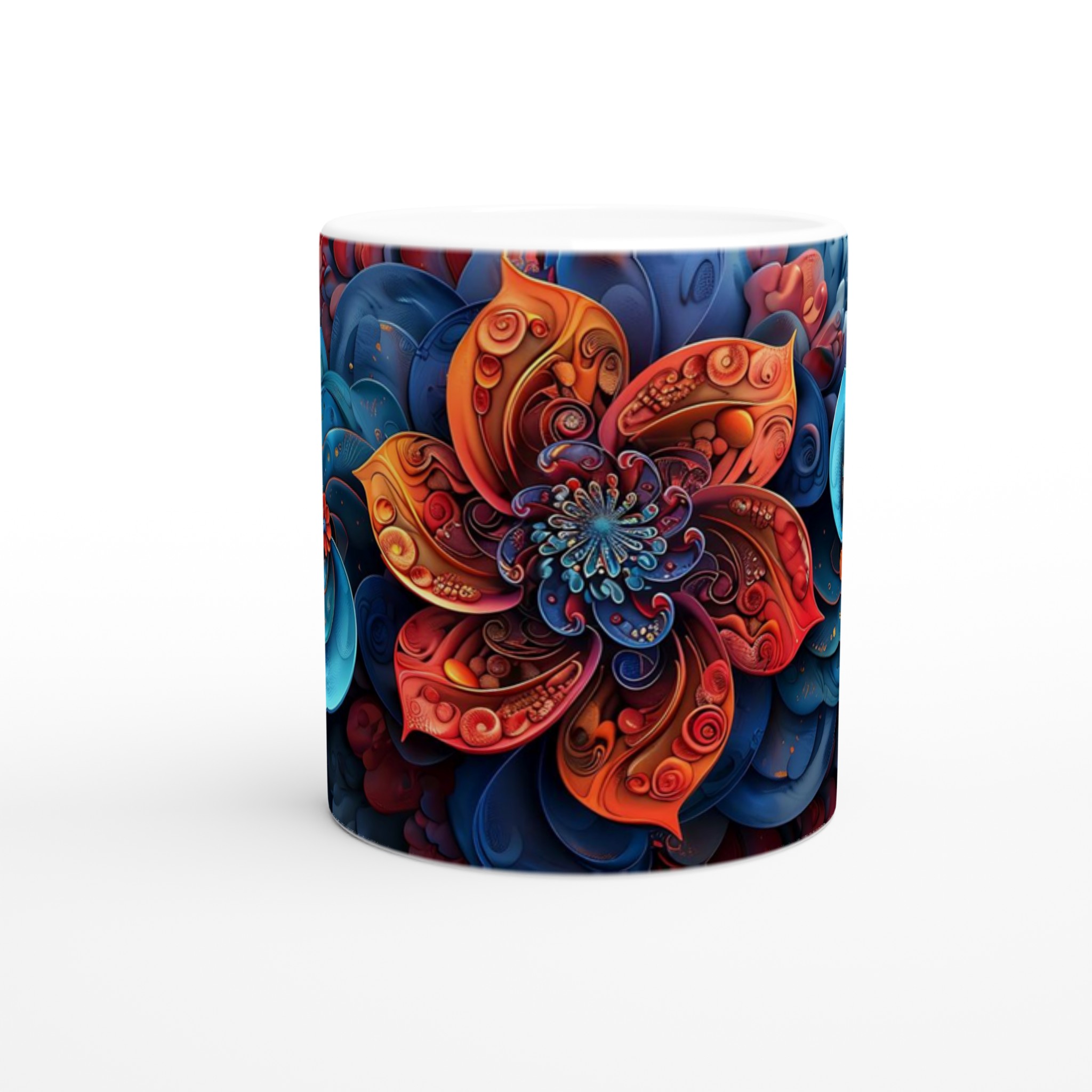 Abstrakt Blomstermugg: Levande Keramik i ditt Val av Färg – 11 oz 8 c80f220b-3fb3-41aa-b985-5d64926f5c88