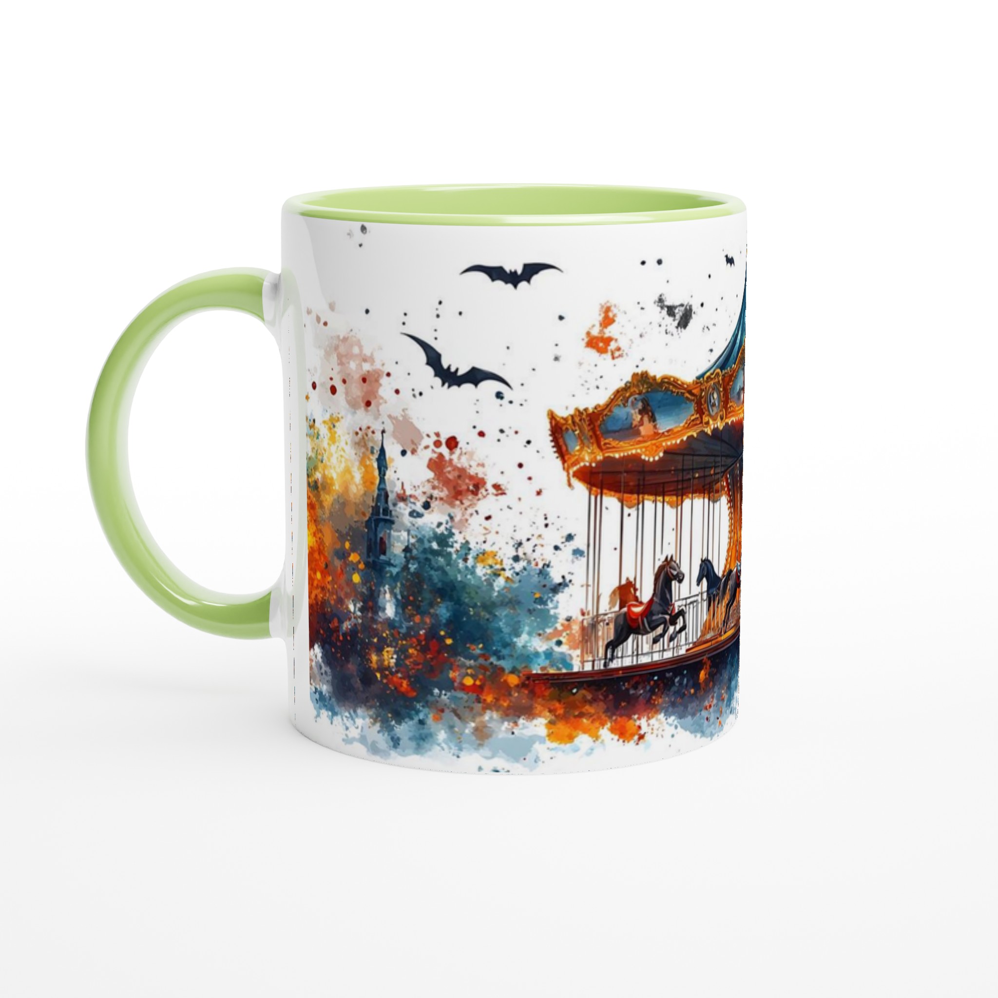 Mystisk Karusell Mugg - Akvarell Fantasy Kaffeupplevelse i Valfri Färg 7 c837ed0f-850f-4216-bc61-b8aa764f1862