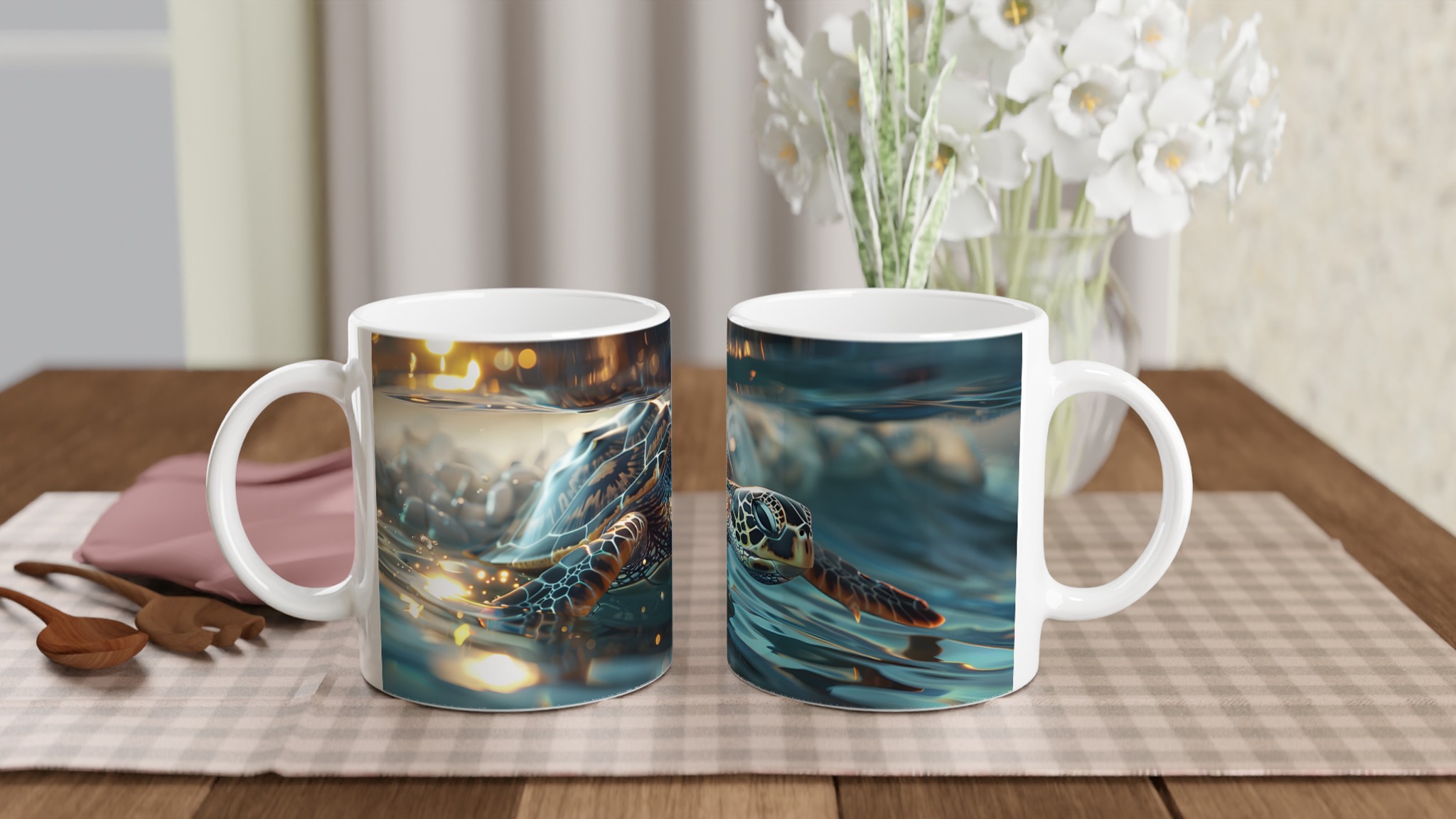 Majestätisk Havssköldpadda 11oz Keramisk Mugg – Dröm dig bort till havets djup med livfulla färger 11 c843e37b-1559-470f-9ca9-0d879df1f411