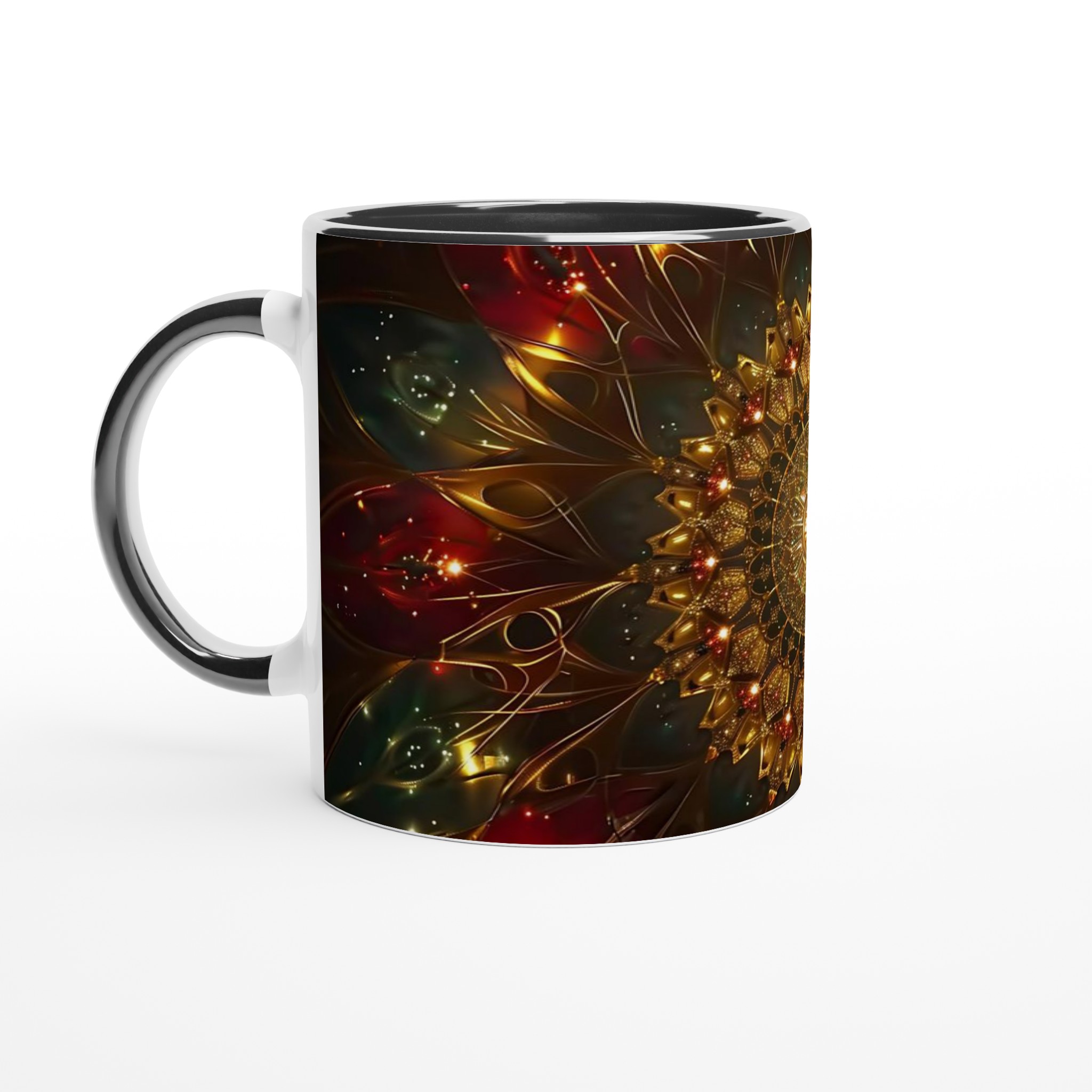 Abstrakt Mandala Lyx Mugg – 11oz Keramikmugg i ditt val av sju djärva färger 4 c8474c4b-d1ee-4e70-9f78-46108faafd86