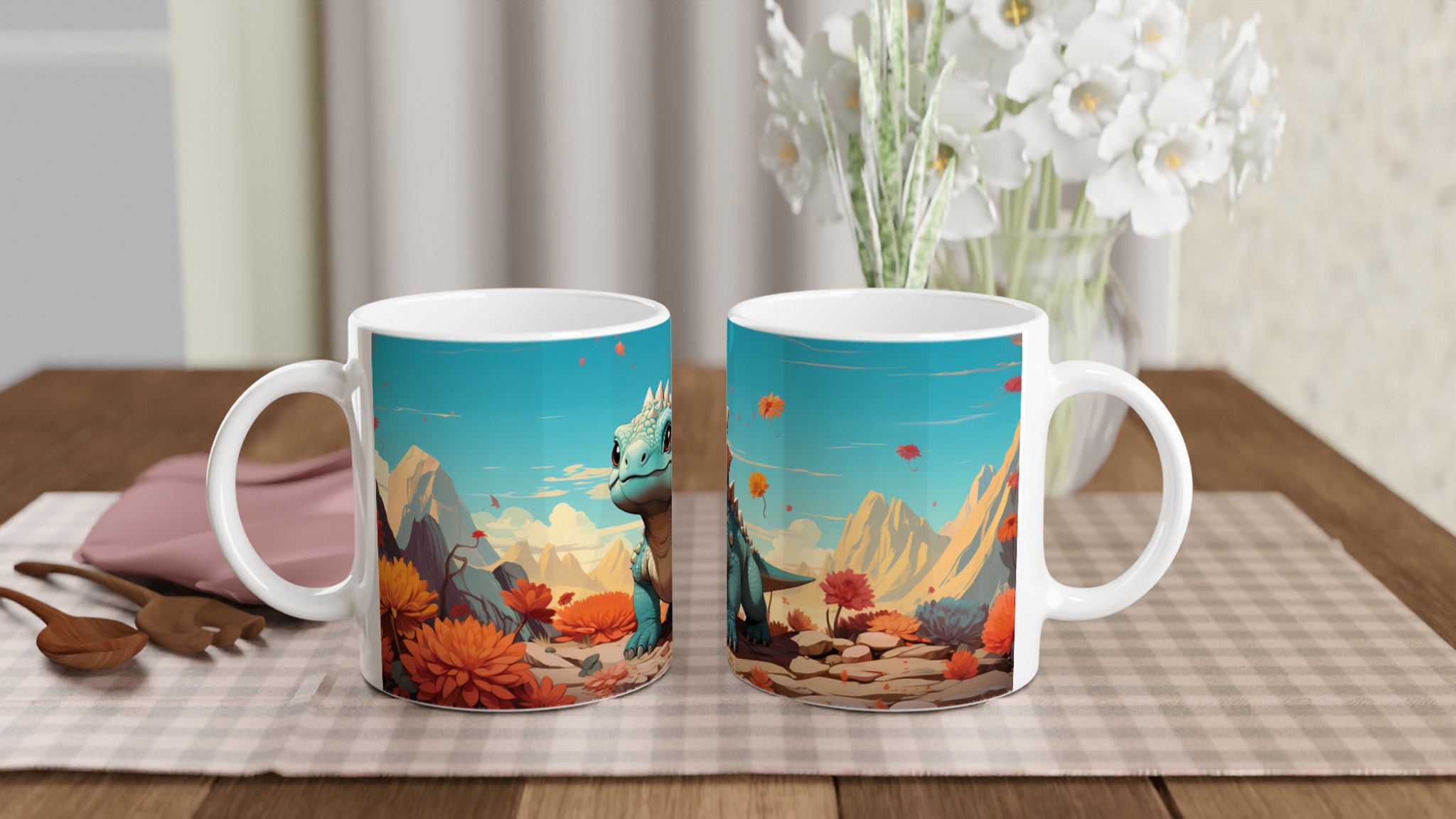 Söt Dinosarie Mugg - Skär, Levande Illustration för Kaffeälskare i Din Favoritfärg! 10 c8a5fe81-9728-4359-b17a-bbf00858c8b5