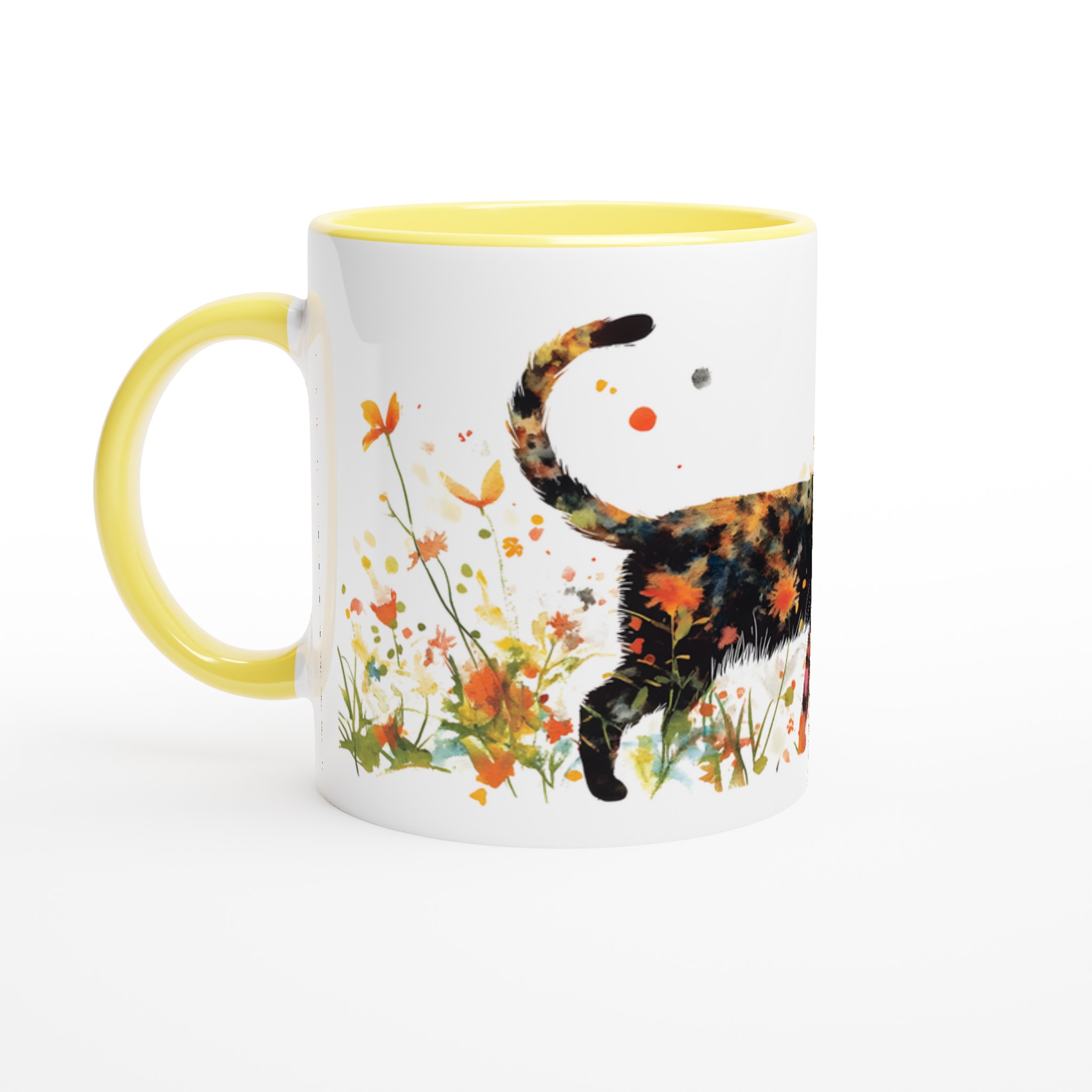 Färgsprakande Katter & Blommor Keramikmugg - 11oz Konstverk för Din Kaffestund 3 c8bdf5e7-de3d-49bb-85b5-d3a0ad3e541d