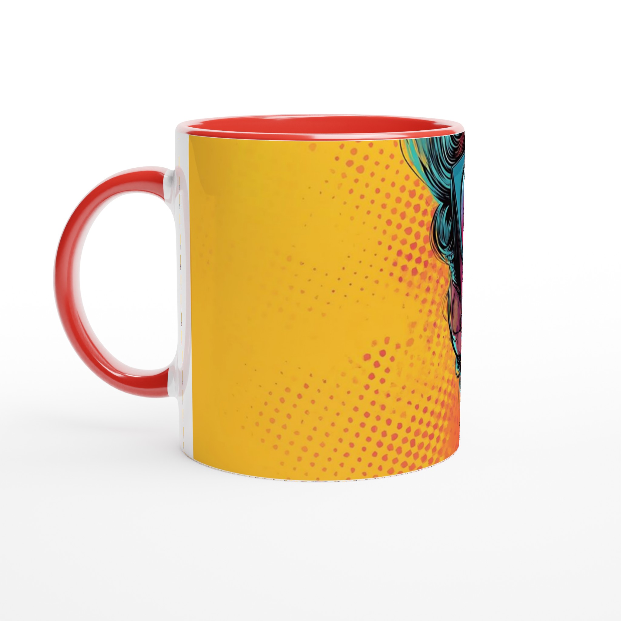 Pop Art Diva Keramisk Mugg – Uttrycksfull Design i 7 Livfulla Färger 5 c8eb7ce4-866f-4282-916f-e70408524955