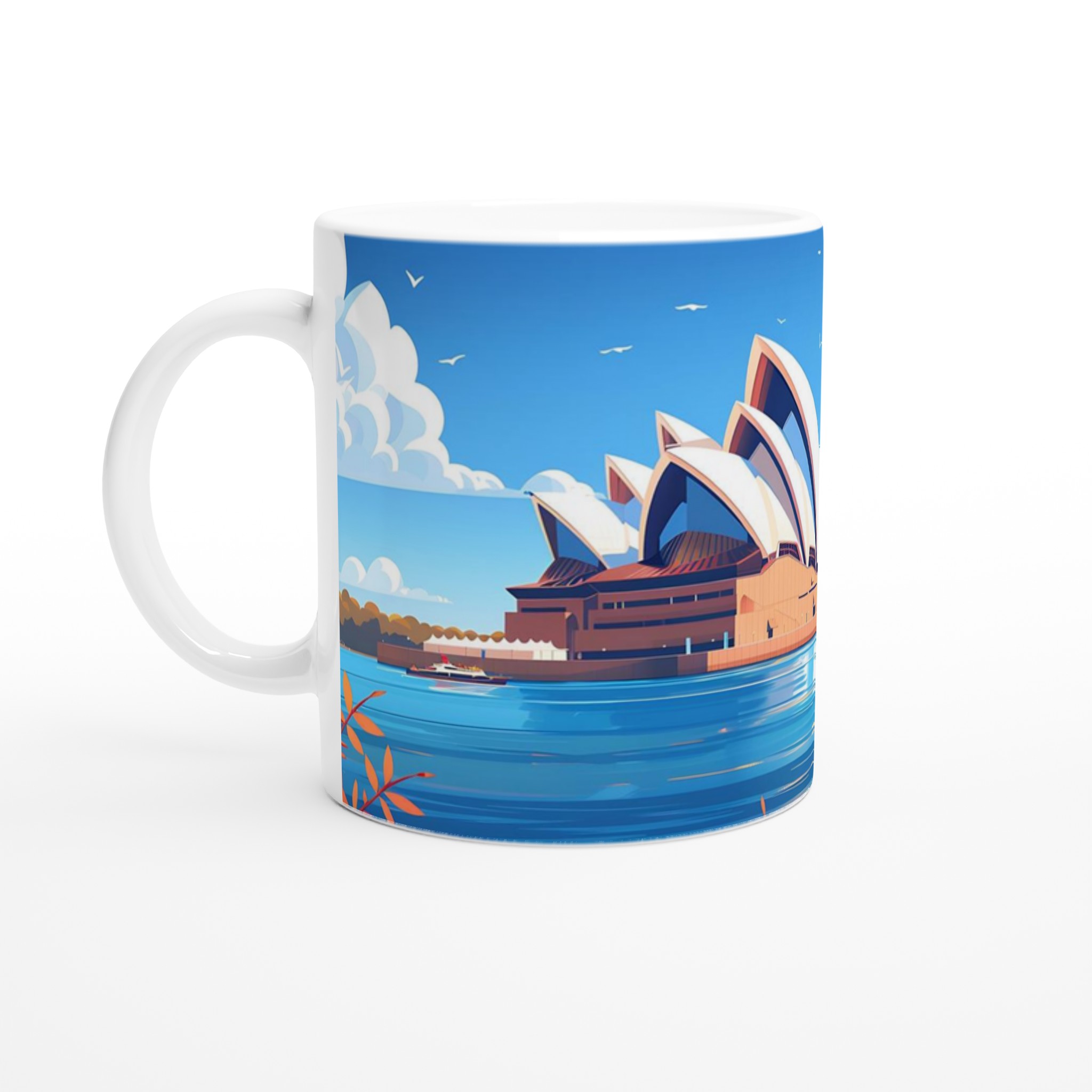 Sydney Opera House Konst Keramikmugg - 11oz Ikonisk Design, Välj Din Färg! 1 c904934e-a70f-42f4-a734-25d5b38a533c