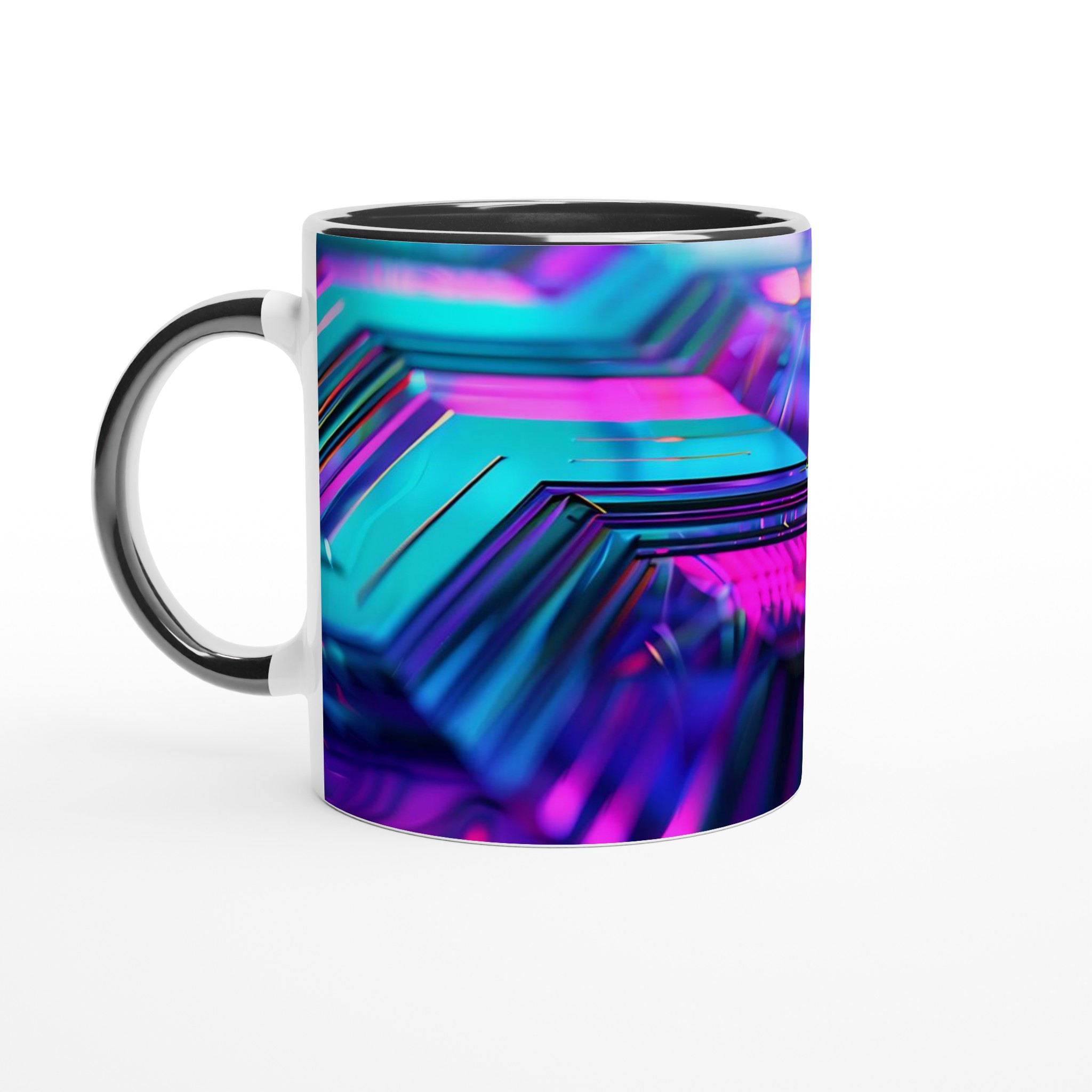 Neon Vågmönster 11oz Keramisk Mugg – Färgglad Abstrakt Design för Kaffe & Te i Flera Nyanser 4 c93470f4-d1b3-4ca0-af22-3eb0097ff830