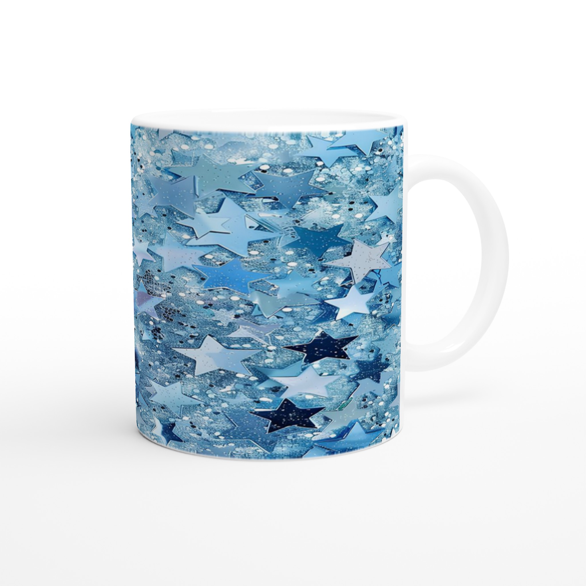 Stjärnklar Blå Glitter Mugg - Premium 11oz Keramik för Magiska Drycker i Valfri Färg 9 c9422136-92a2-4340-a6c6-16e119ded5ed
