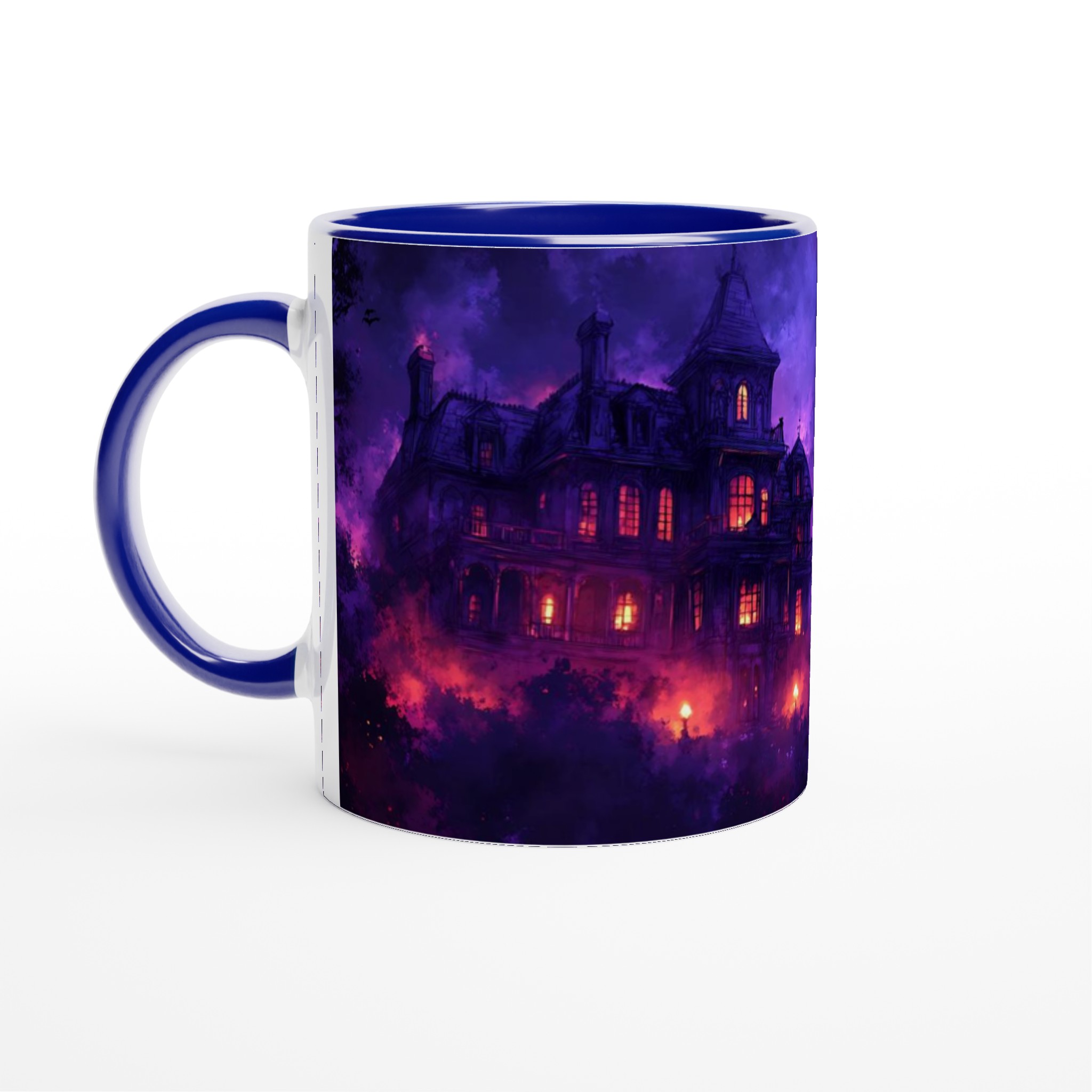 Vit 11oz keramisk mugg med mystisk gothisk slottsillustration – välj bland sju färgsprakande keramiknyanser 2 c9521e8f-0311-4f41-9a65-851f2fe472b4