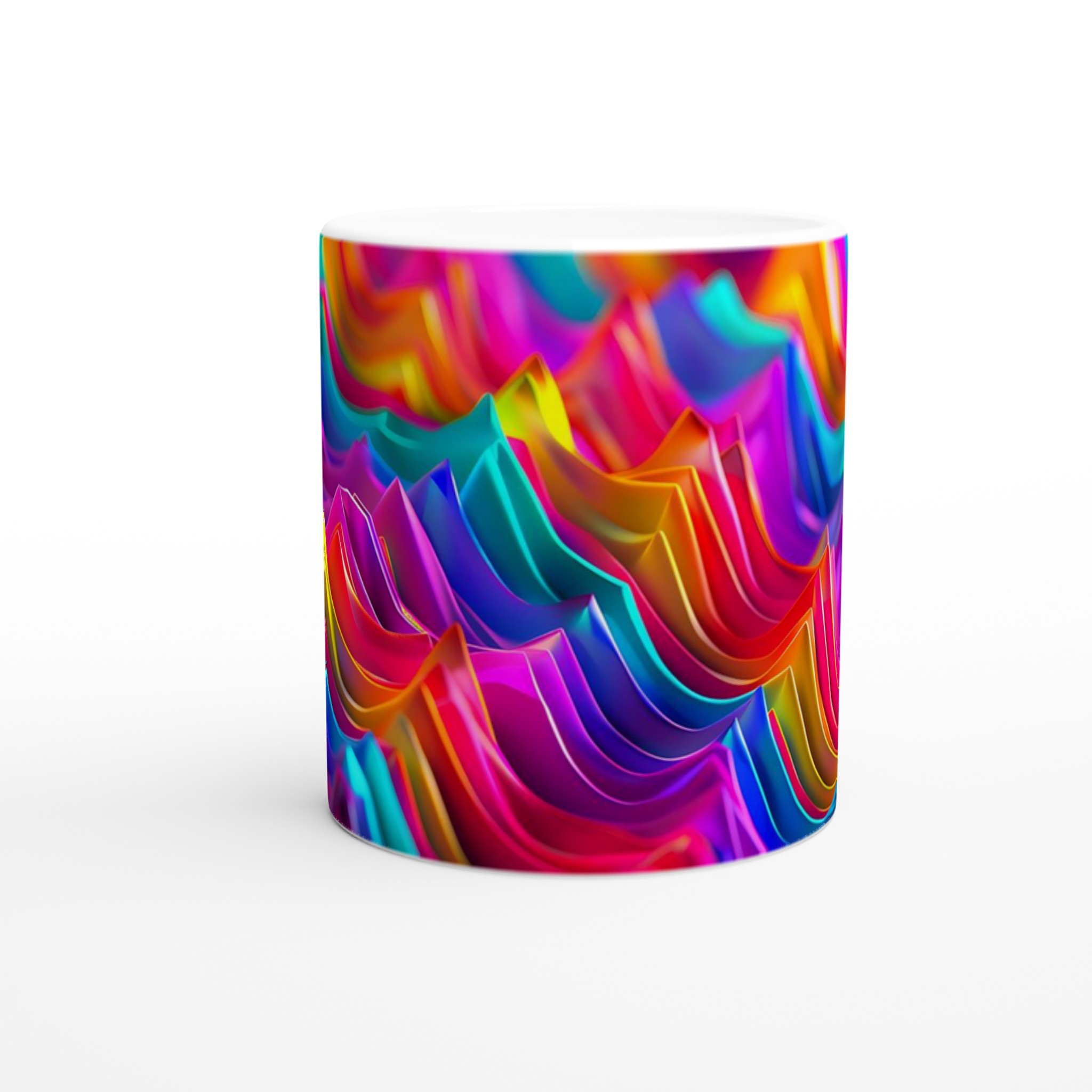Abstrakt Färgvåg 11oz Keramisk Mugg – Konstnärlig Kaffemugg i Ditt Val av Levande Kulörer 8 c97625b7-d5ef-4a73-b9da-02935d2171ba