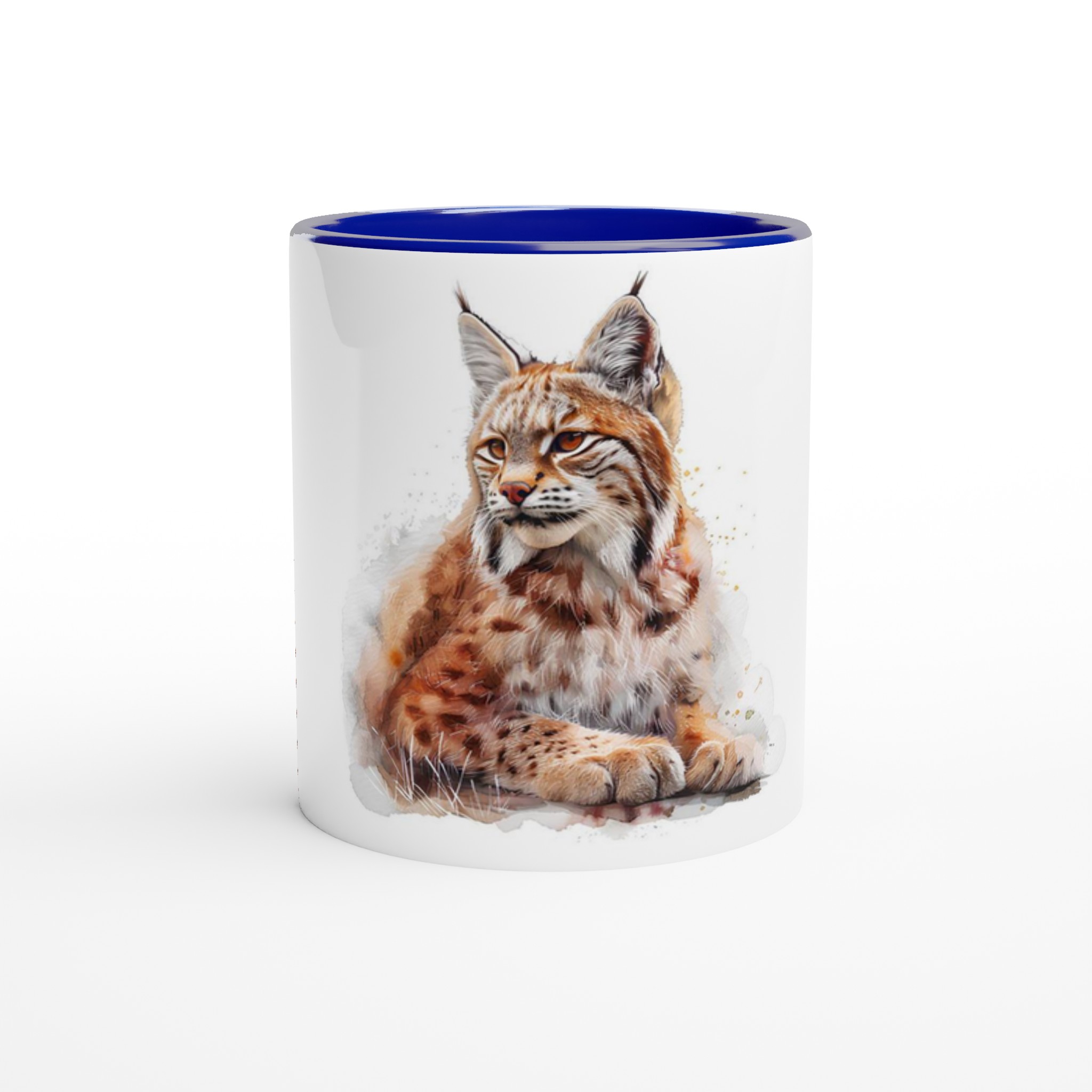 Vacker Lodjur Akvarell 11oz Keramisk Mugg – Färgad insida för din stil 5 c9816275-7d62-4a6b-a3f9-28b654695904