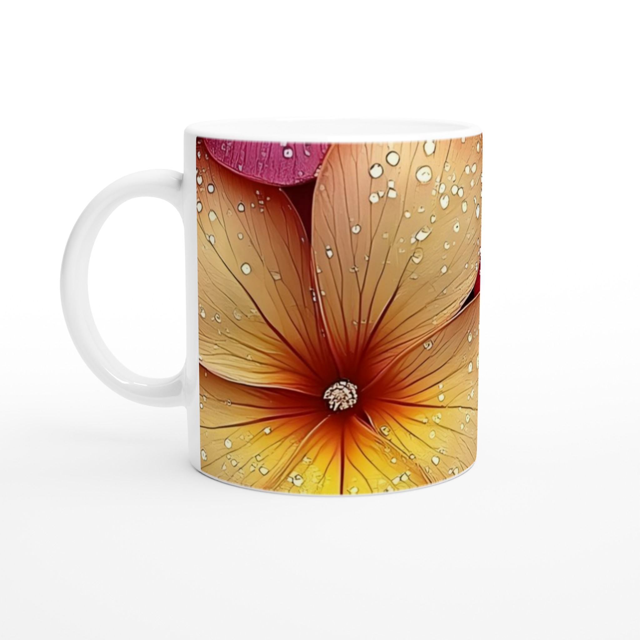Elegant Floral 11oz Ceramic Mug in Your Choice of Vibrant Colors 1 c98819c8-ad25-4970-bc87-b55c4e03e0d9