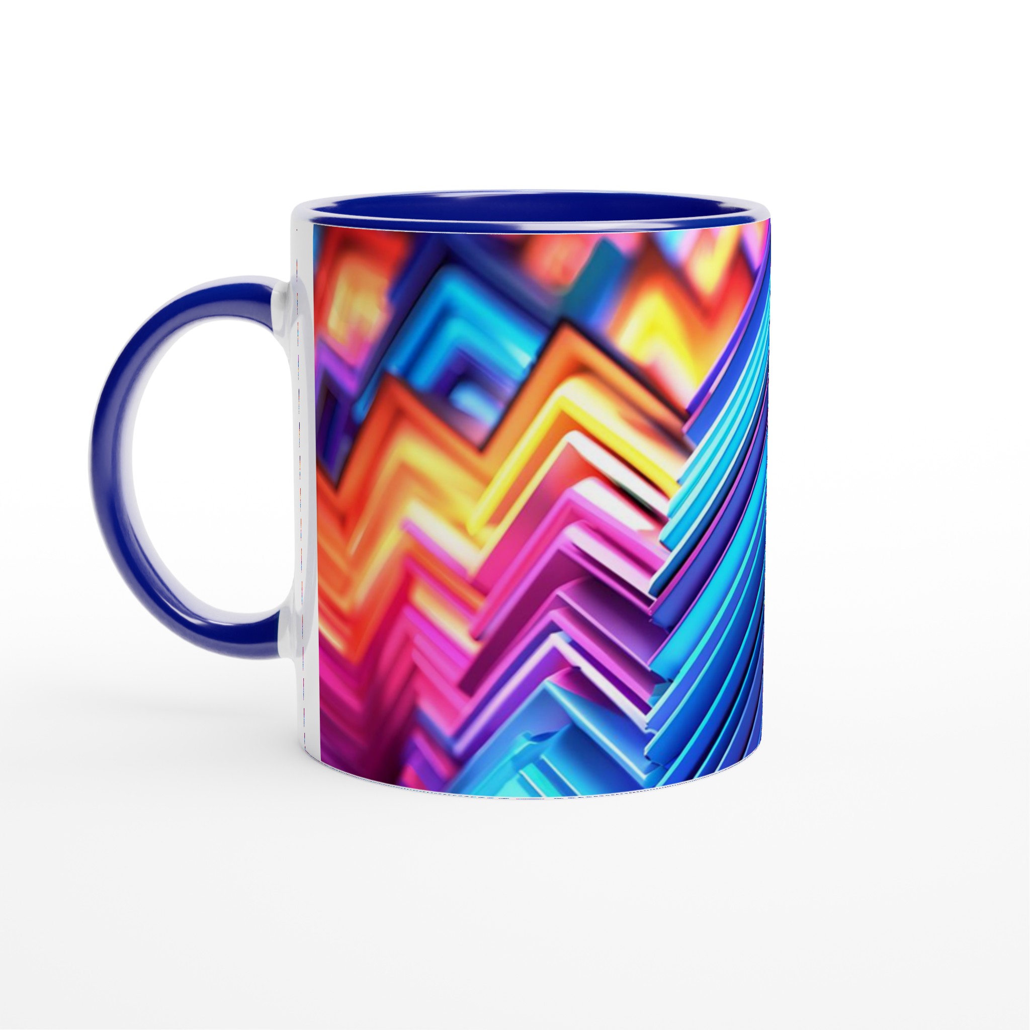 Abstrakt Neon Zigzag 11oz Keramikmugg – Dynamiska Färger för din Kaffestund 2 c98863e3-5298-4577-9960-4903e8798a11