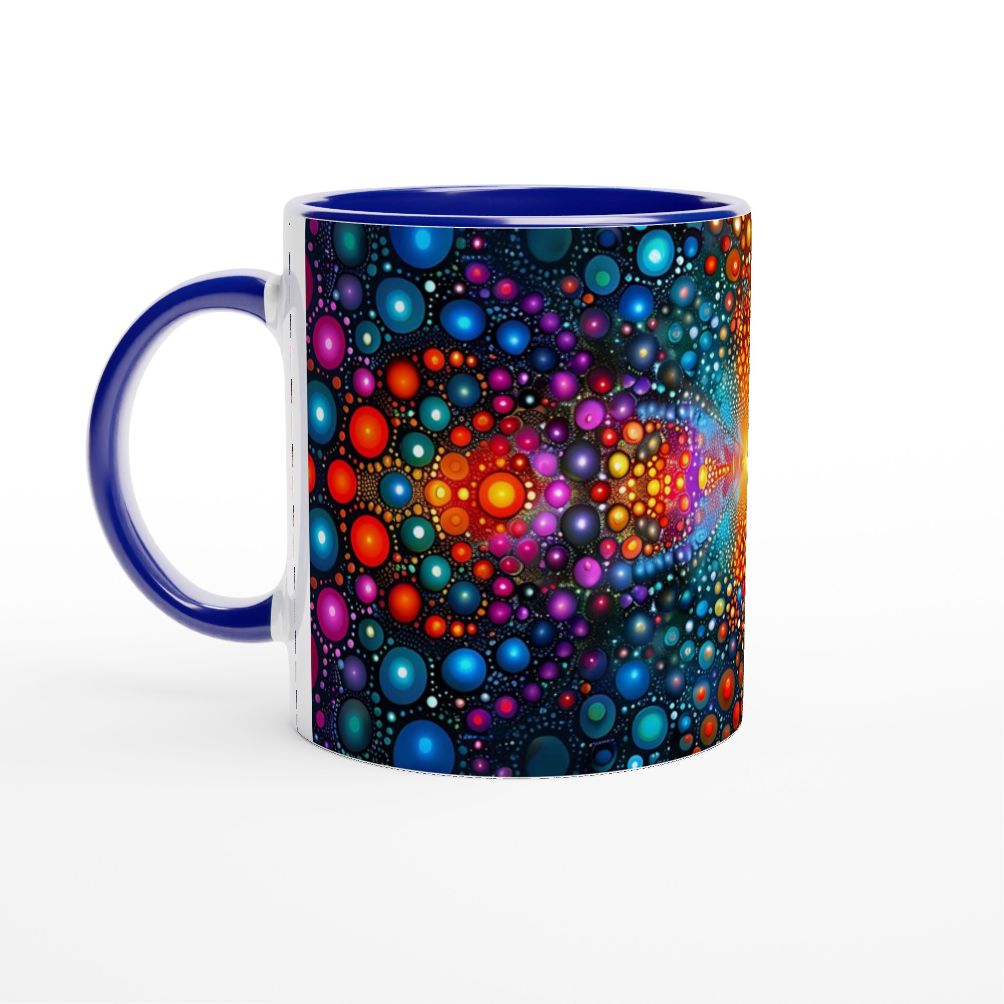 Kosmisk Dans 11oz Keramisk Mugg - Psykedelisk Färgexplosion för Din Favoritdryck 2 c98b7464-8c6d-4d0d-908d-bcb70e164851