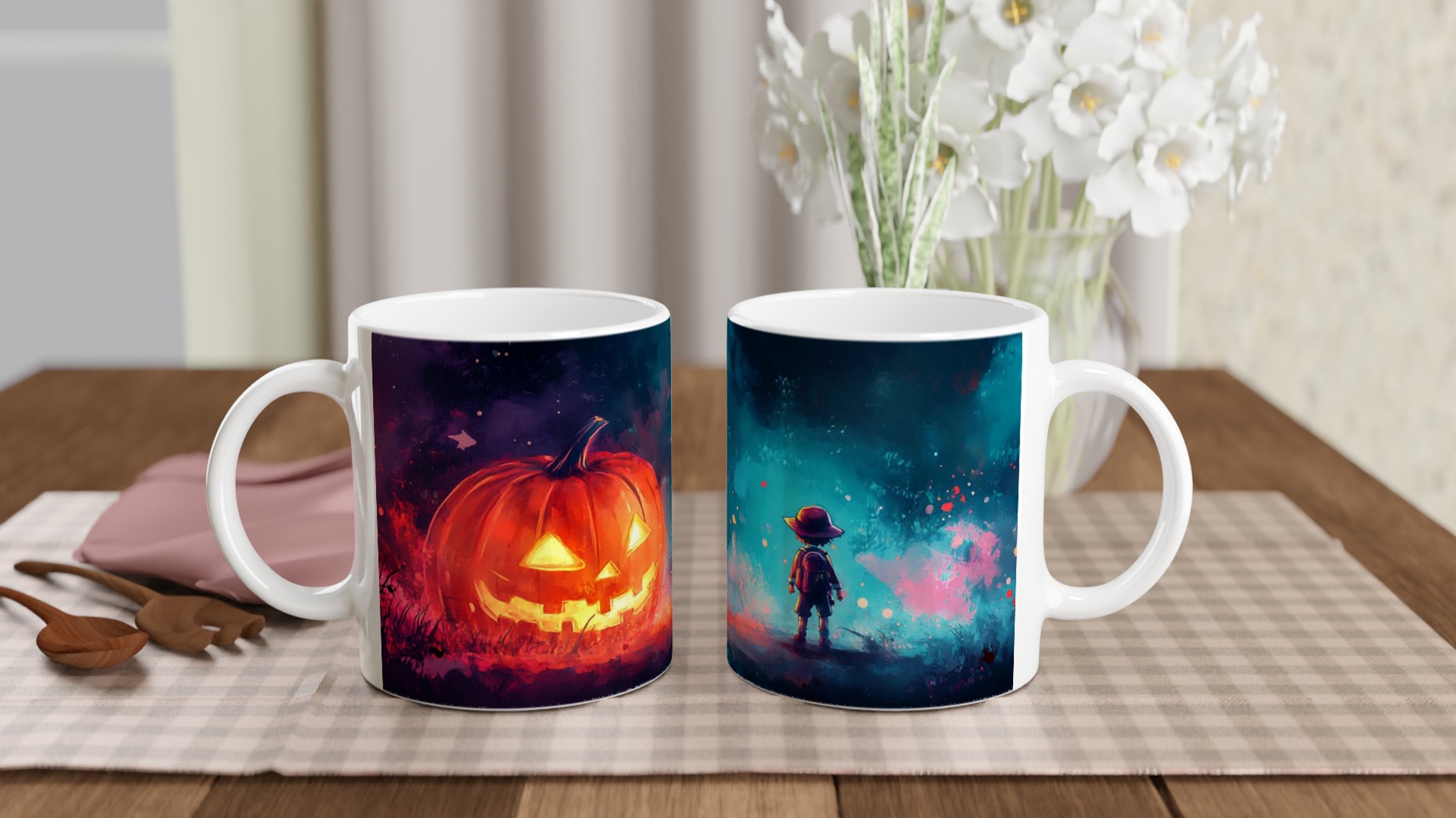 Mystisk Halloween Keramikmugg - 11oz, Välj mellan 7 levande färger för din unika stil! 10 c99819a4-616f-4827-977f-837174881306