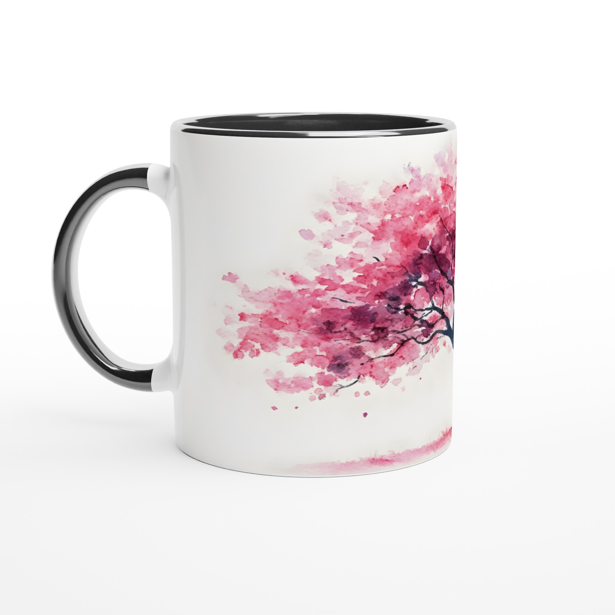 Körsbärsträds Mugg - Akvarell-inspirerad Keramisk Kaffemugg i 7 Färger 4 c9a73b6d-e448-4333-b46b-dc0cf38933a3