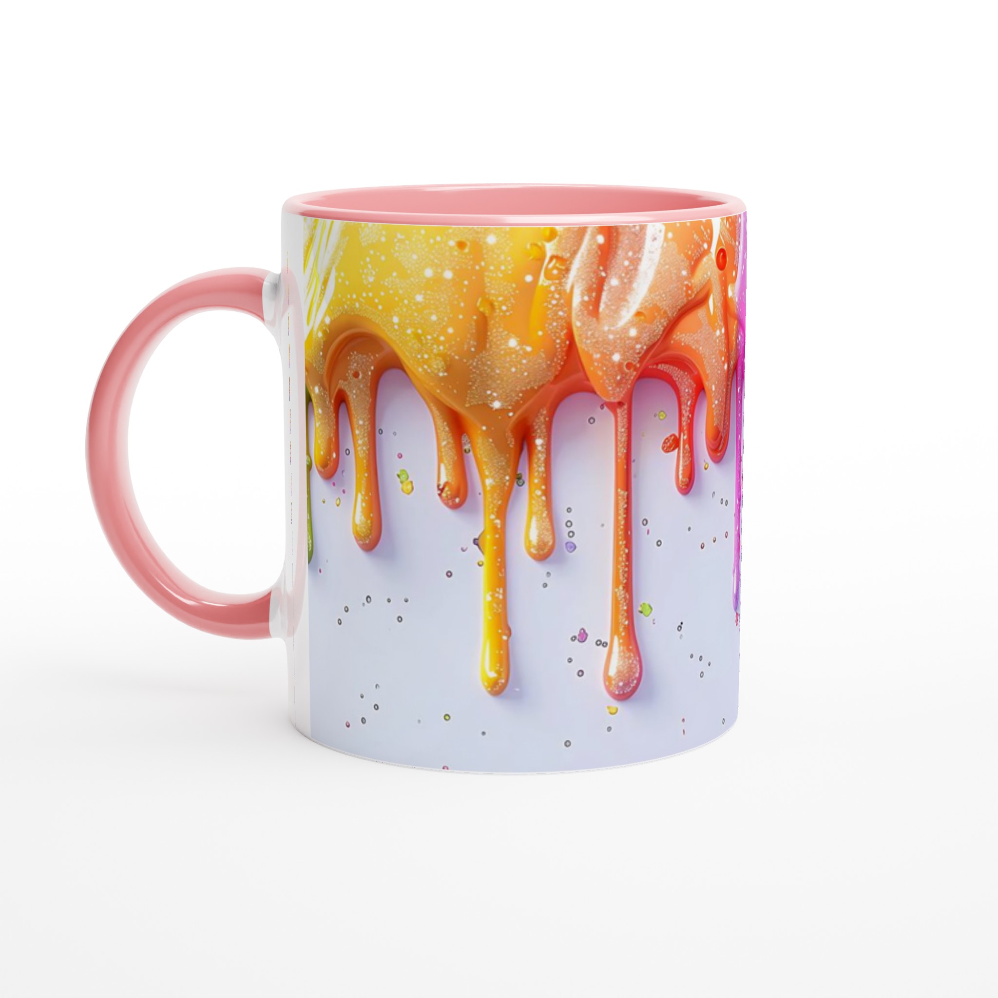 Rainbow Glitter Drip Keramikmugg - 11oz, Välj din favoritfärg för en magisk kaffestund! 6 c9dd716c-aeeb-4a8e-ae0b-712625bb5fe2