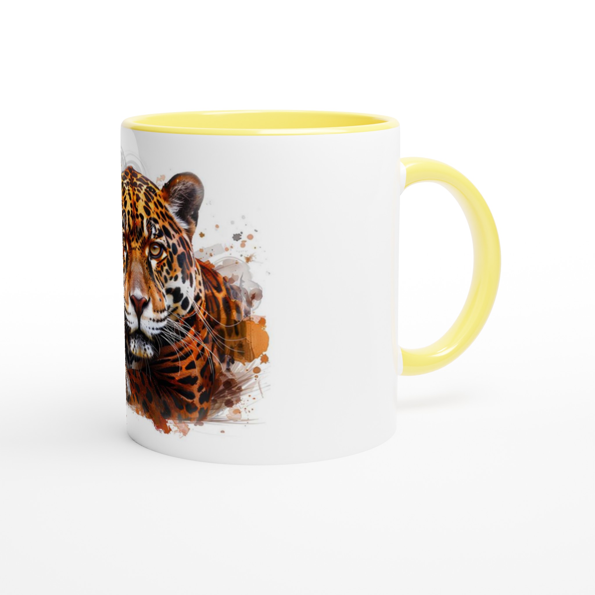 Majestätisk Jaguar Keramisk Mugg – Konstnärlig Akvarell Design i sex färgstarka nyanser 8 c9e587cd-00cd-4c9e-acb5-eaee35be6164