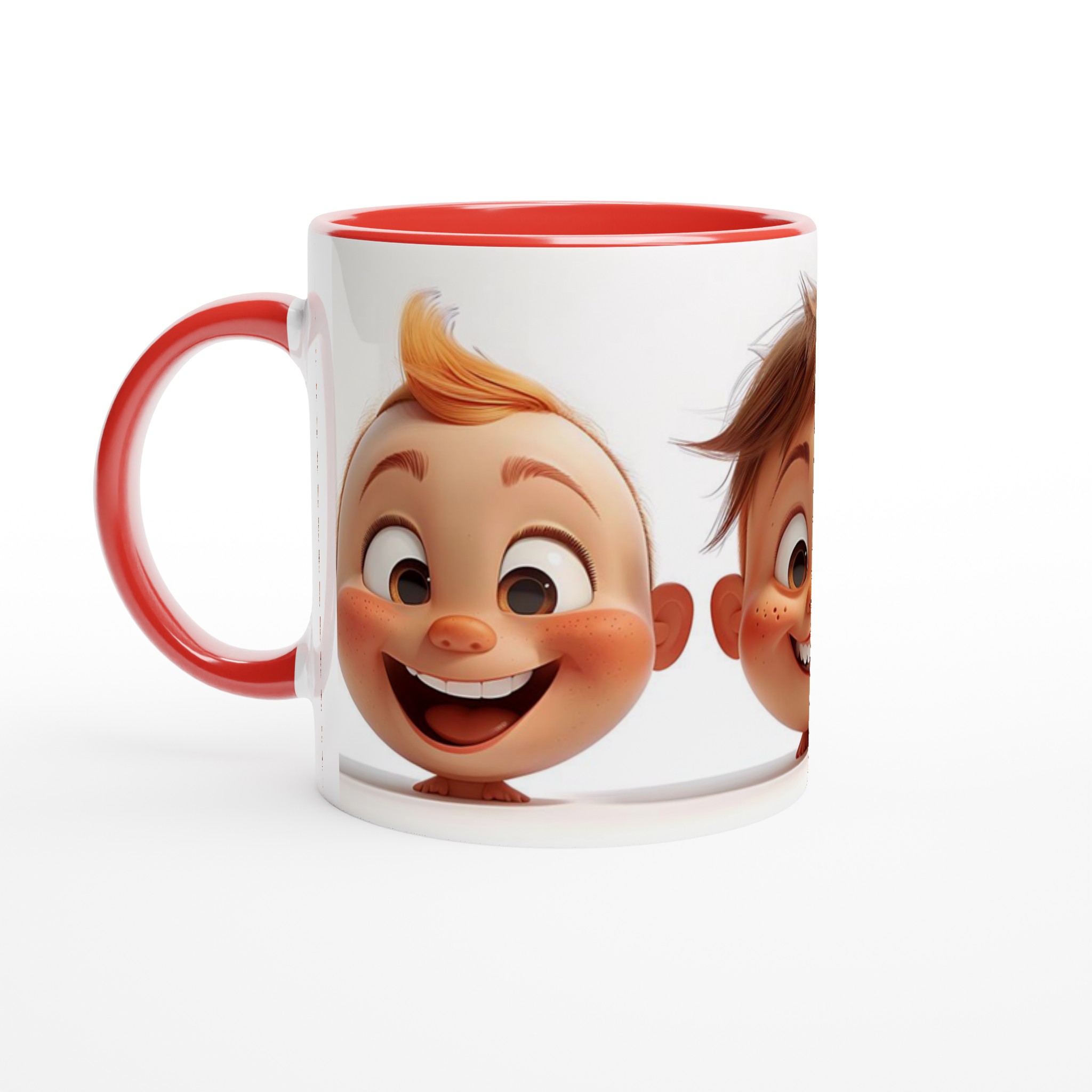 Glad Cartoon Ansikten Keramikmugg - Personlig 11oz Kaffekopp för Barn & Vuxna i Valfri Färg! 5 c9e6161b-af49-4fd9-bfd6-e2272d8cae14