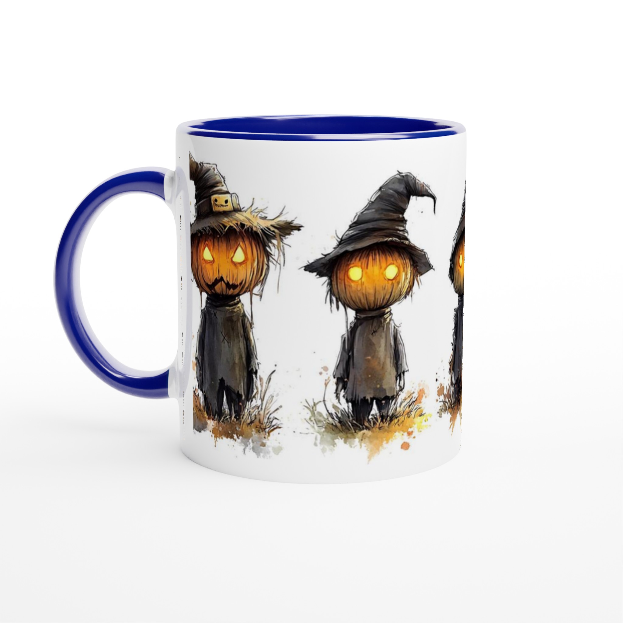 Mystiska Spökhistorier Mugg - Skräckinjagande Pumpor i Vattenfärg, 11oz Keramikmugg 2 c9f2d9f1-b584-4597-92ca-52302d8f96de