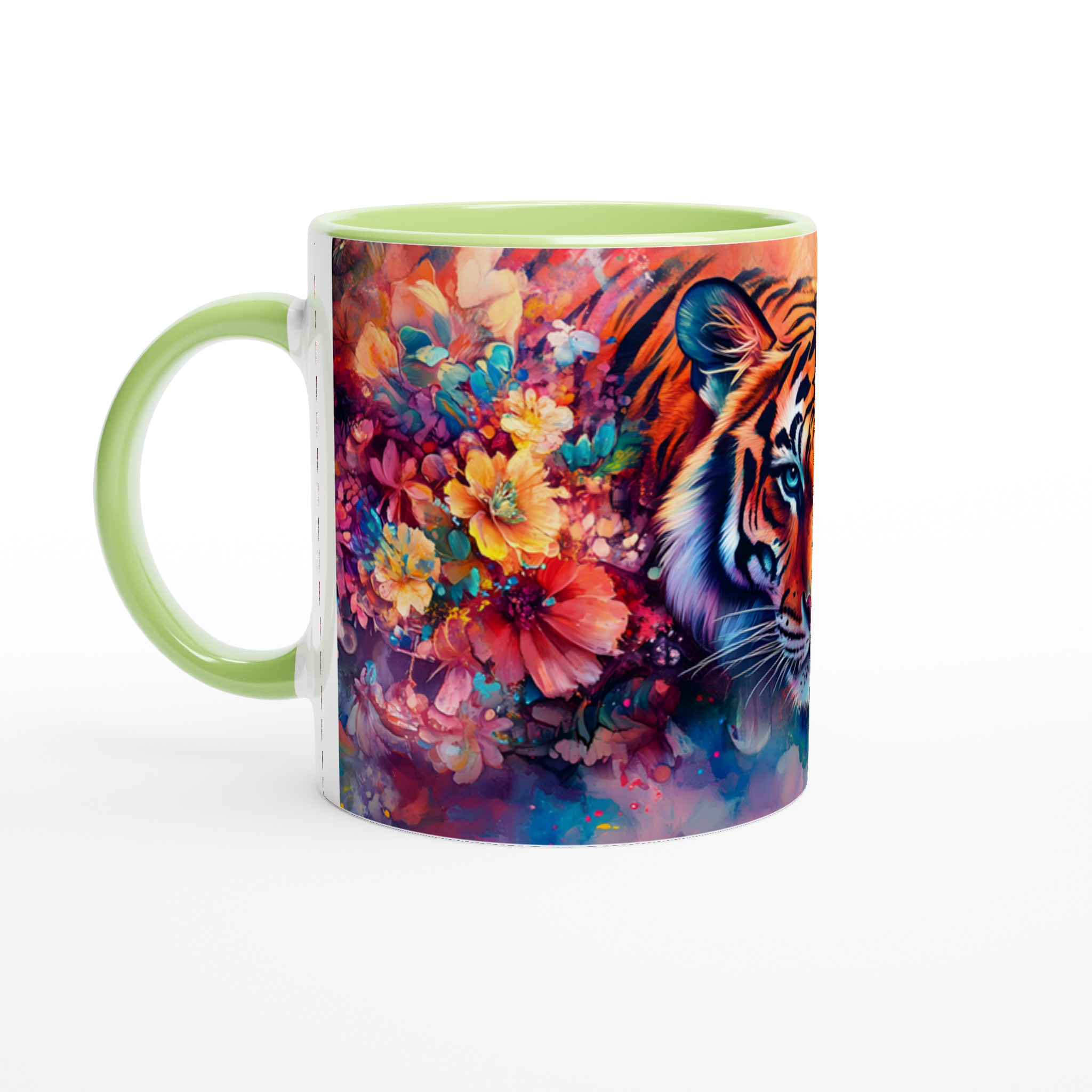 Konstnärlig Tiger Mugg – Vibrant Akvarell Design, 11oz Keramik 7 ca09624c-13df-4a11-bfbd-a1bf1a351f0c