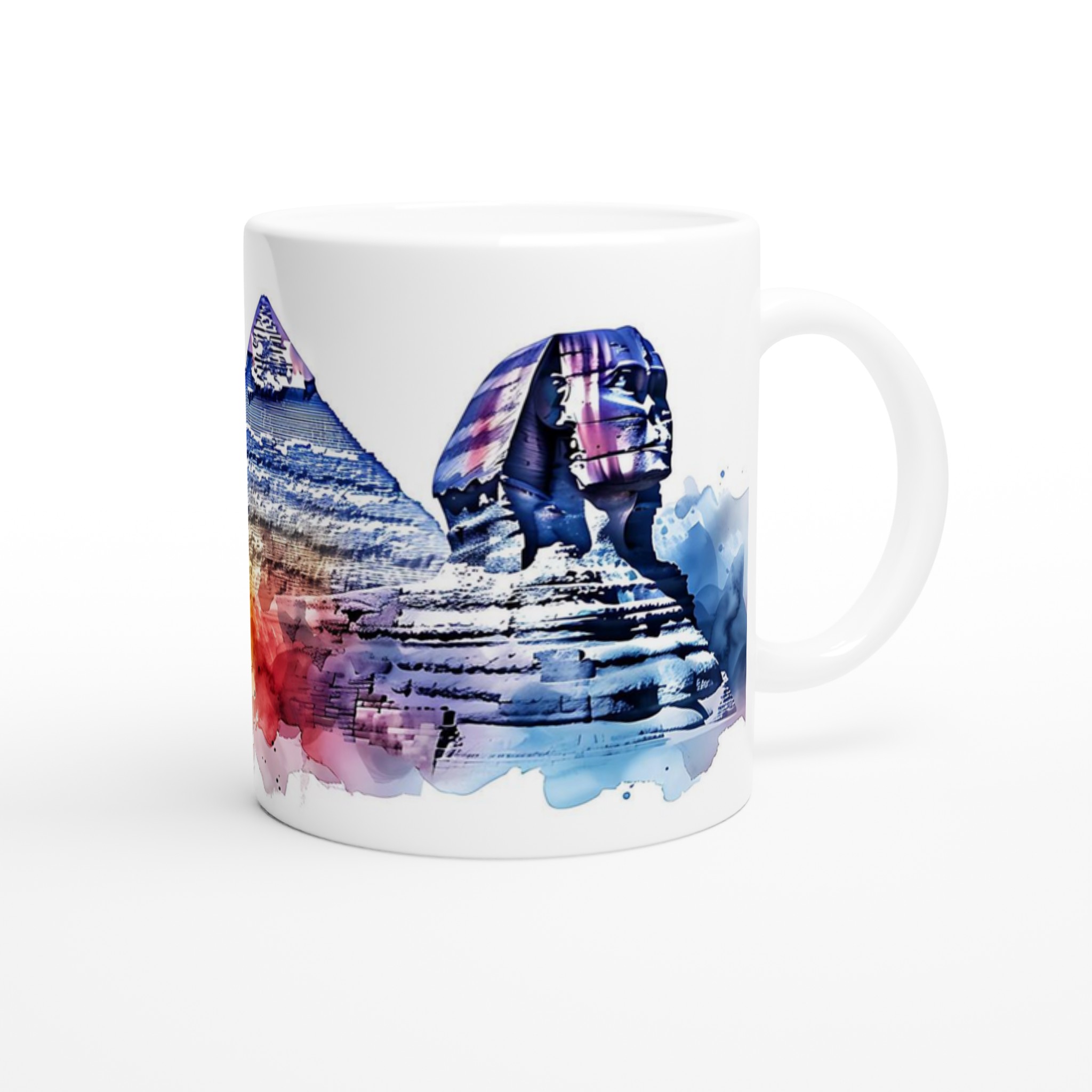 Egyptisk Akvarell Mugg - Sphinx & Pyramid Design i Levande Färgstänk 9 ca189f21-6b60-46c9-8948-c7d7616831ac