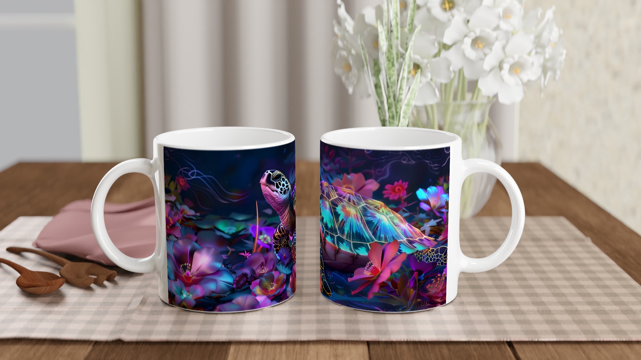 Neon Turtle Dream 11oz Keramikmugg – Färgstark Konst för Din Fikastund i Sju Nyanser 10 ca2591c1-b0c0-45c1-8607-f4a4537d0821