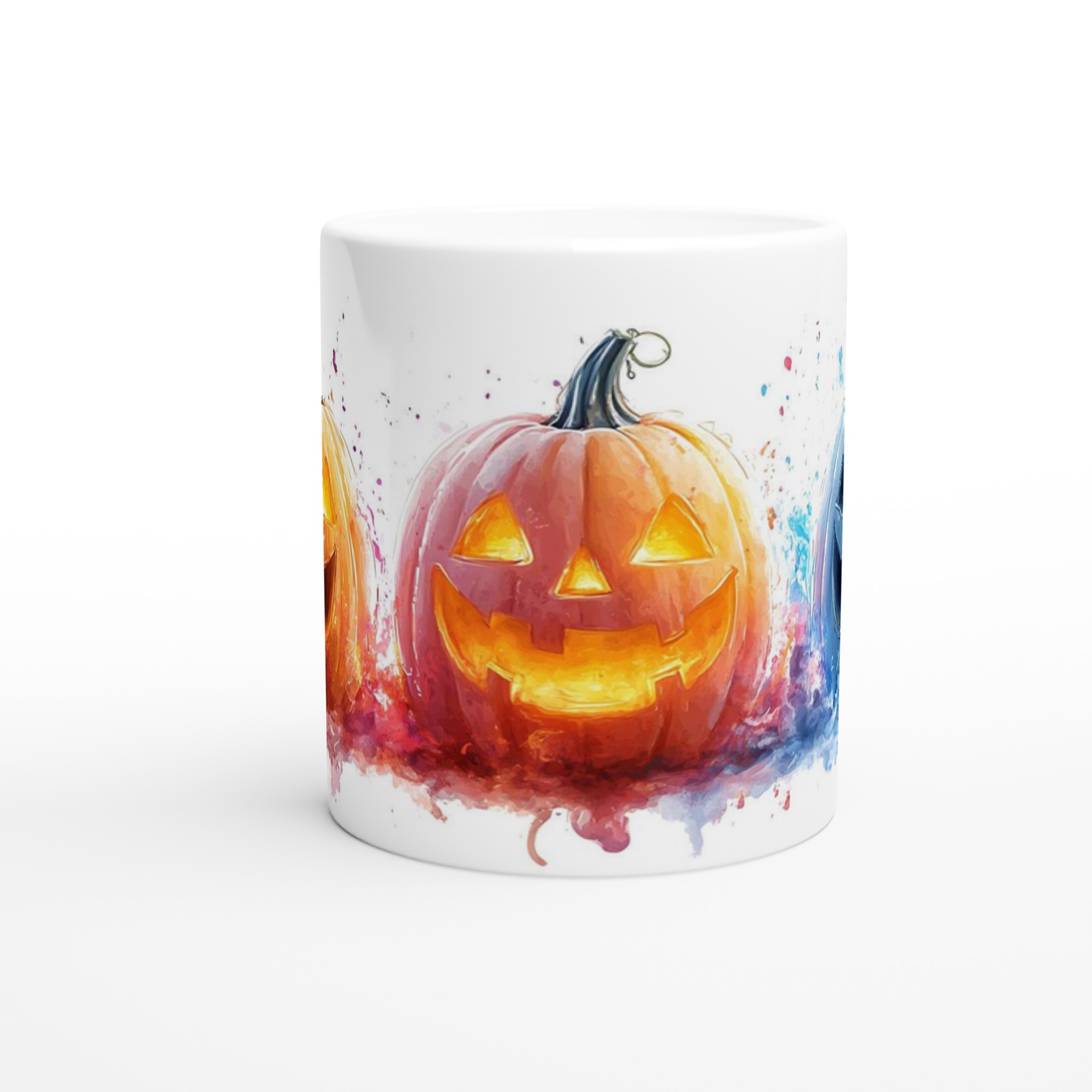 Läskigt charmig 11oz keramikmugg – Perfekt för Halloween-firanden i färgglad akvarell 8 ca25fcea-b2c0-41ce-b98b-f89c3c9760e8