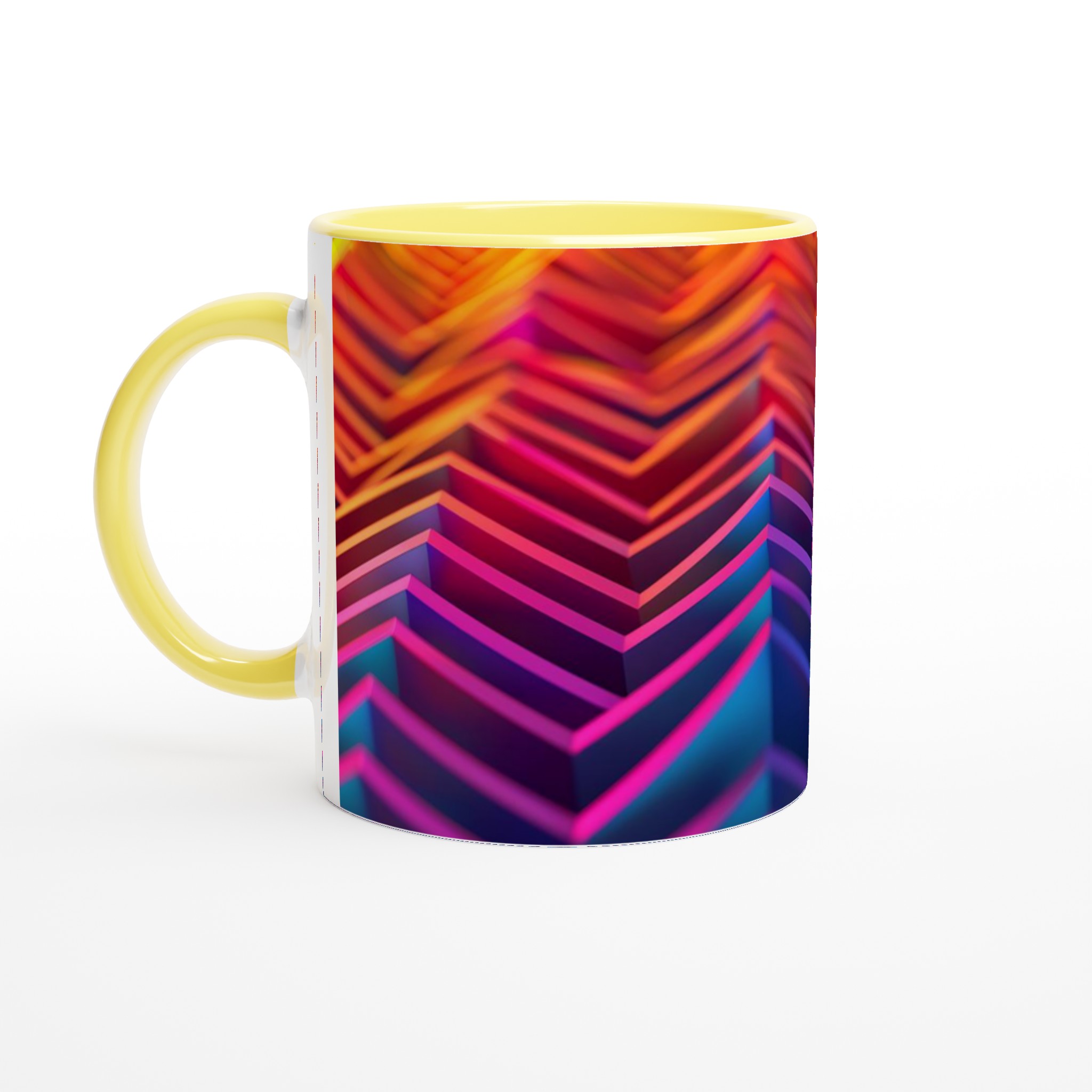 Neon Våg Keramisk Mugg – 11oz Kaffemugg i Ditt Val av Färg 3 ca3ba4a1-0ccc-4e92-8ff1-cca01af42046