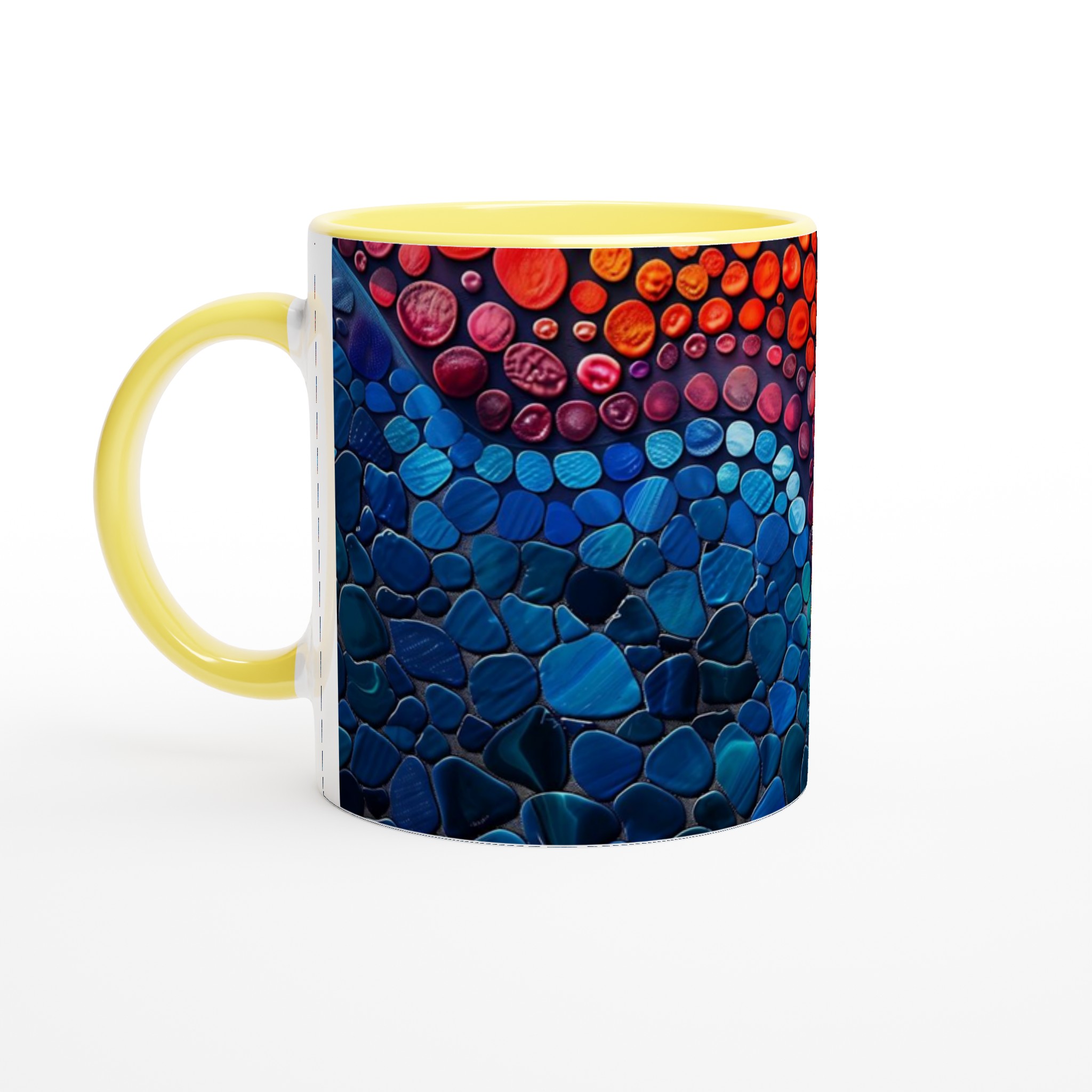 Abstrakt Färgglad Stenkust Mugg - Keramisk 11oz Kaffemugg i ditt val av 7 Livfulla Färger 3 ca4f40ad-6b62-497a-99d9-98e5a16d4754