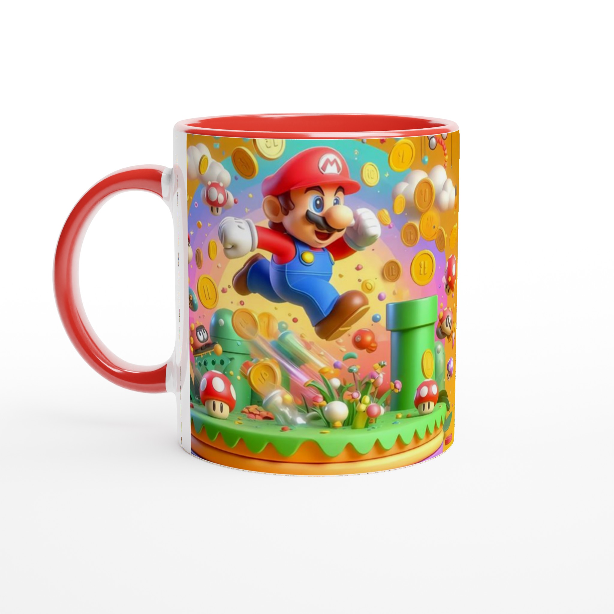 Vit 11oz keramisk mugg med färgstark spelscen – välj din favoritfärg för en unik touch 5 ca5836a7-5393-45c6-88fe-04b30c65cc71