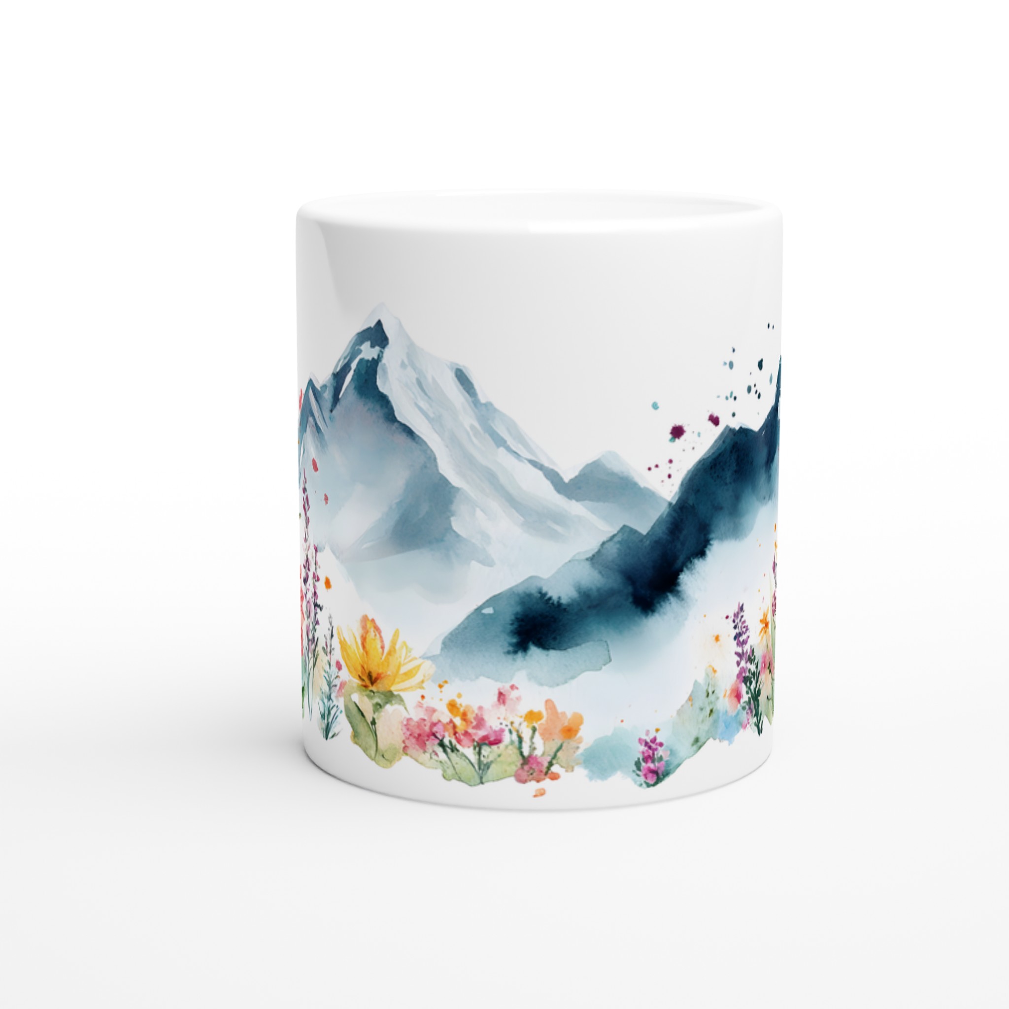 Akvarellberg & Vildblomma 11oz Keramisk Mugg – Njut av Naturens Skönhet i Varje Klunk 8 ca5d82bb-1c25-4a1a-8f7f-43eb4f94fbc2