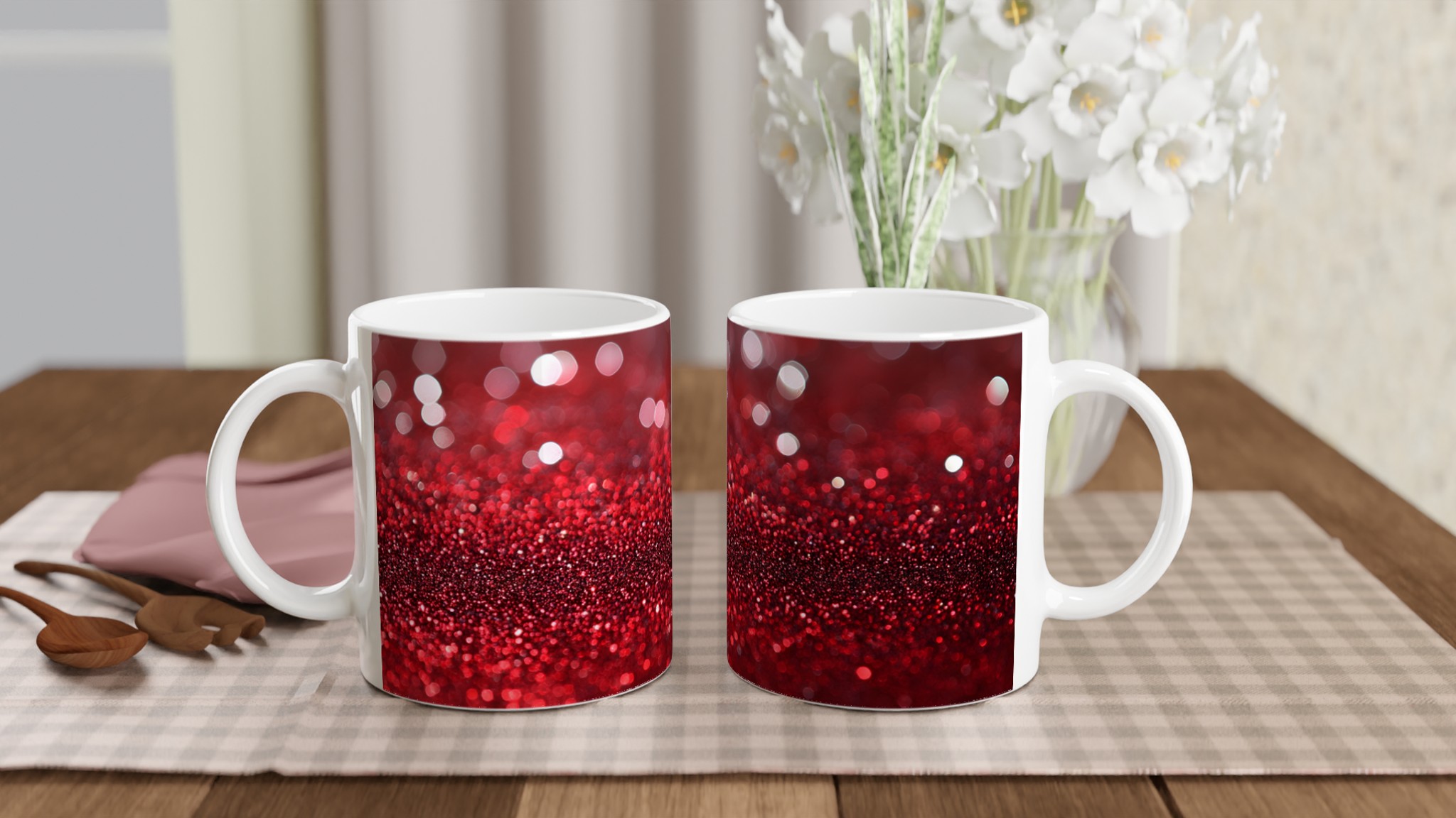 Glittrande Keramikmugg i 11oz – Strålande Red Glitter Design i Flera Färger 10 ca656571-df0e-4892-bb38-db22b9dd71c1