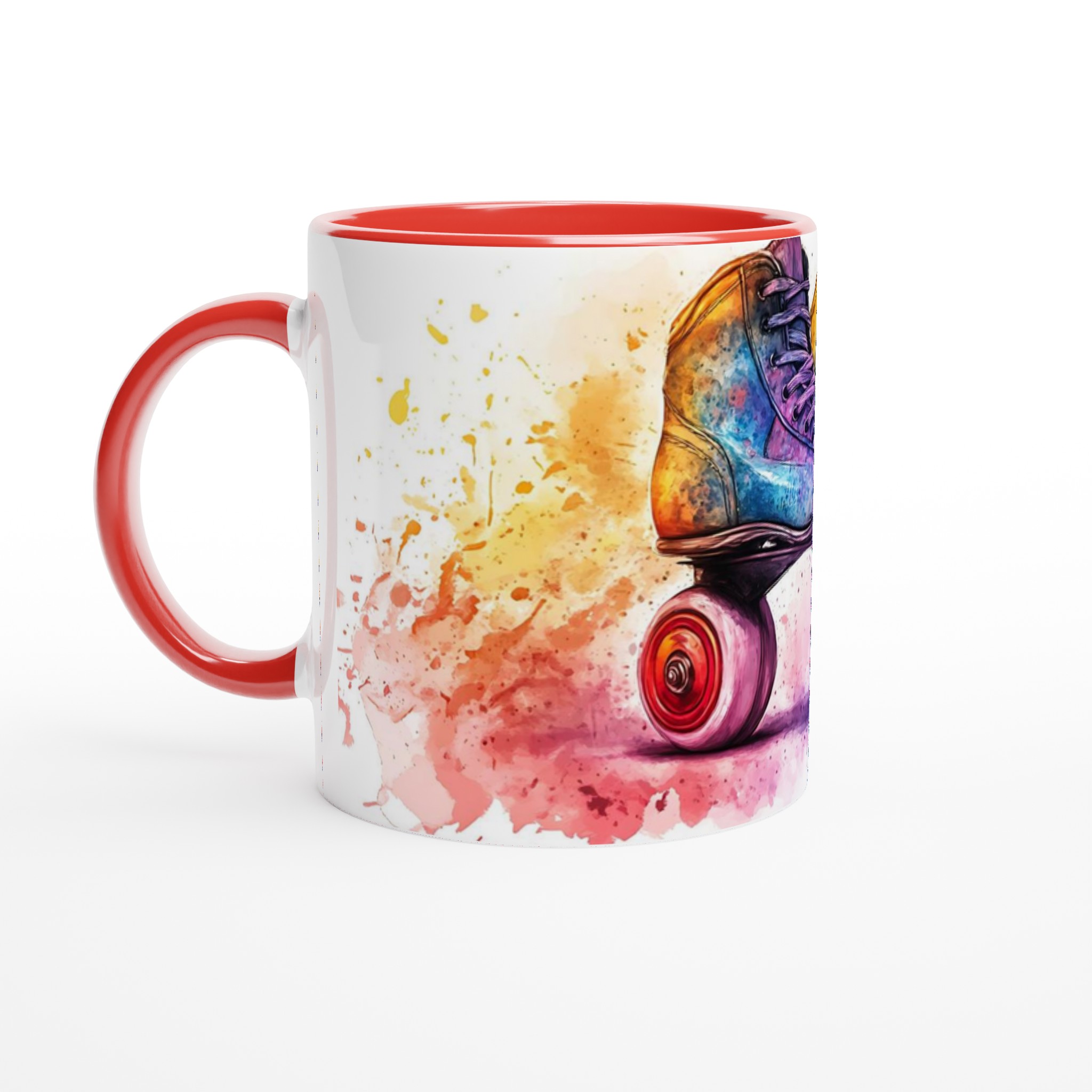 Retro Rullskridskor Akvarell Mugg - Färgexplosion för Kaffestunden i Valfri Färg! 5 ca6896d4-2cd2-4aaa-bd64-fa2b201e3c38