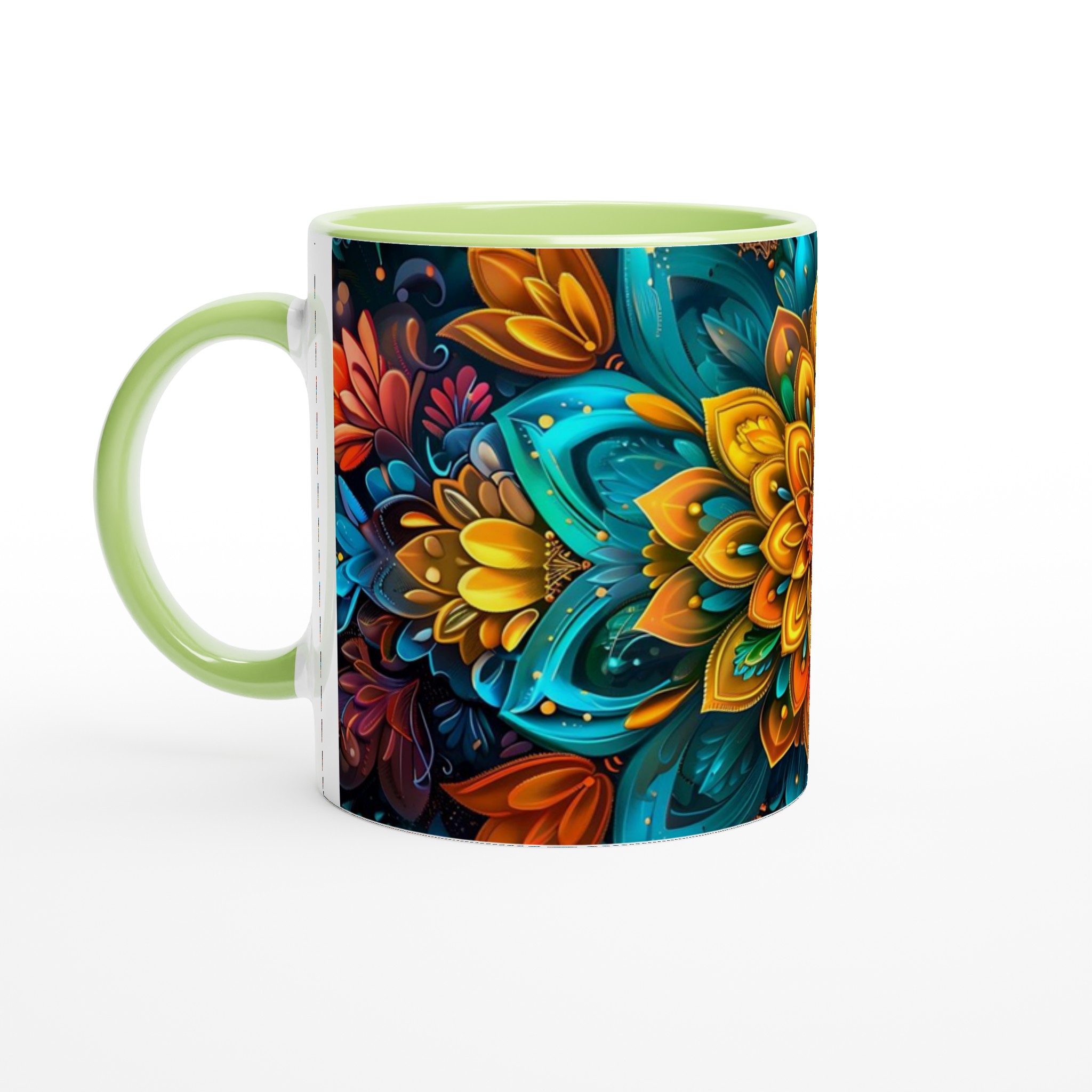 Abstrakt Mandala Keramisk Mugg – 11 oz i Valfri Färg, Diskmaskinsäker 7 ca7962ec-317b-4cef-87ad-0ba1d725fca9