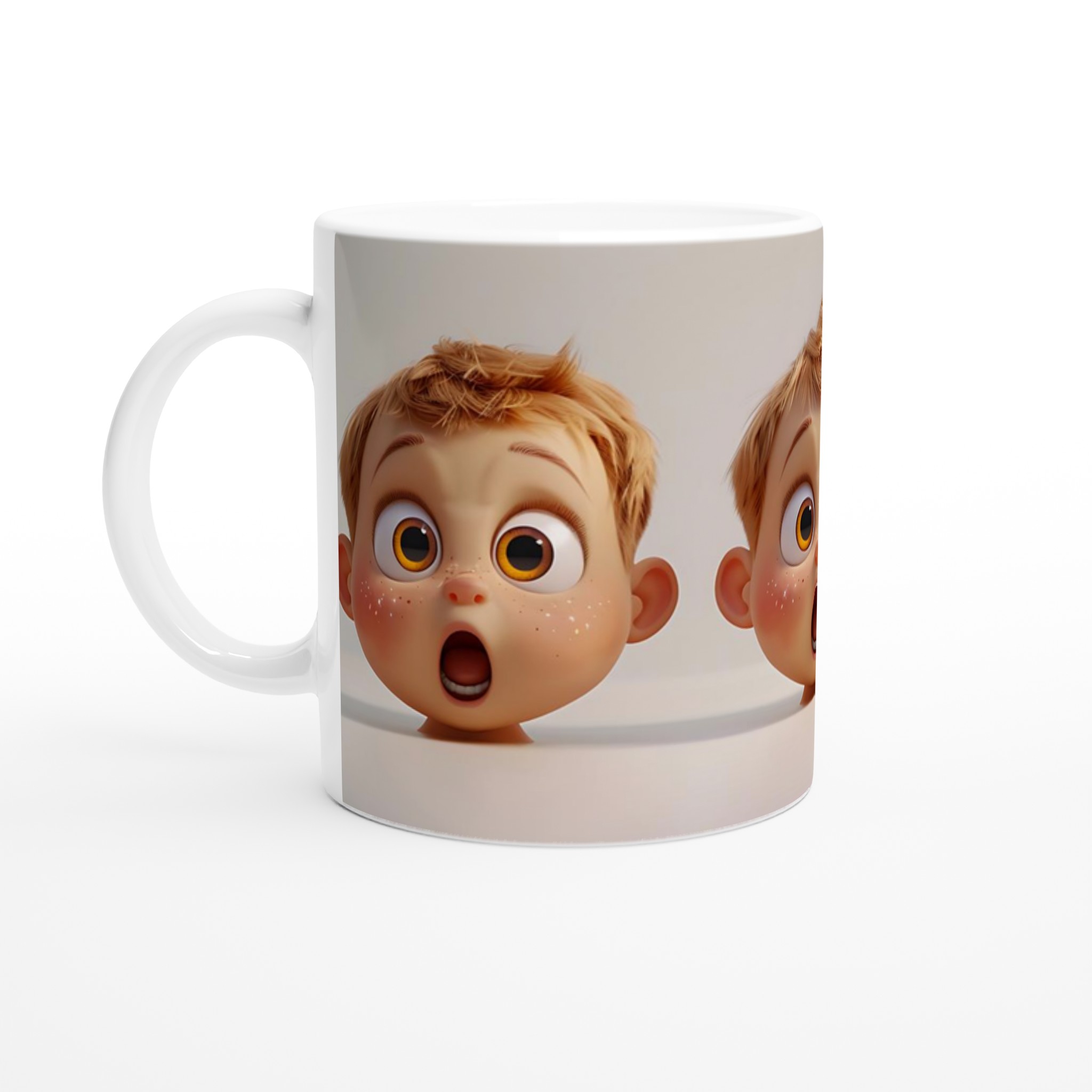Förvånad Baby Ansikte Keramisk Mugg - Rolig Design i 7 Färger | 11oz Kaffekopp 1 ca82ee6c-6f26-40c7-b7cf-9c2e34d6fb96