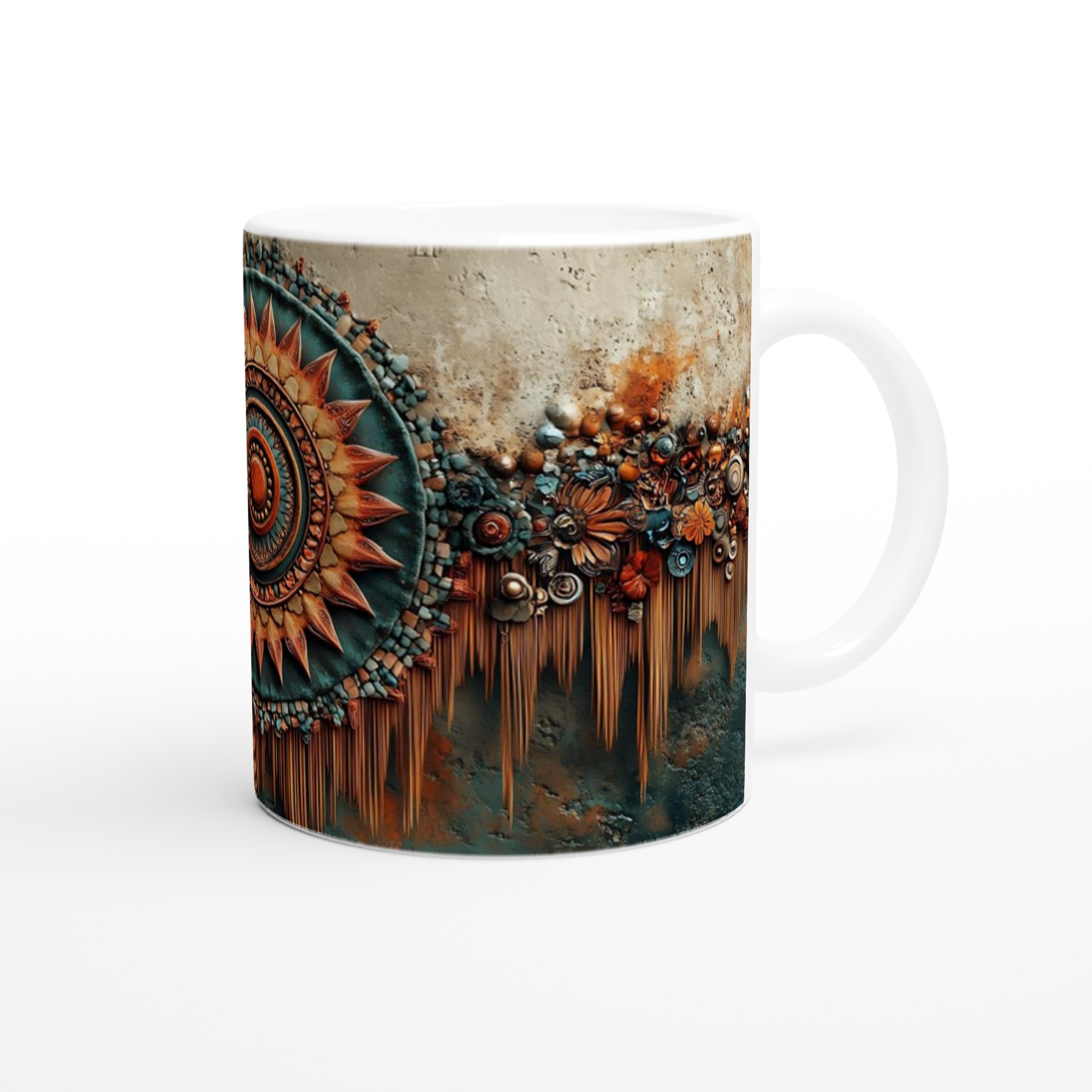 Aztec Sun Mandala Mugg - Vibrerande, Unik Keramikmugg i ditt val av sju färger 9 ca9452c3-37c4-4ccb-85c1-624b673b5895