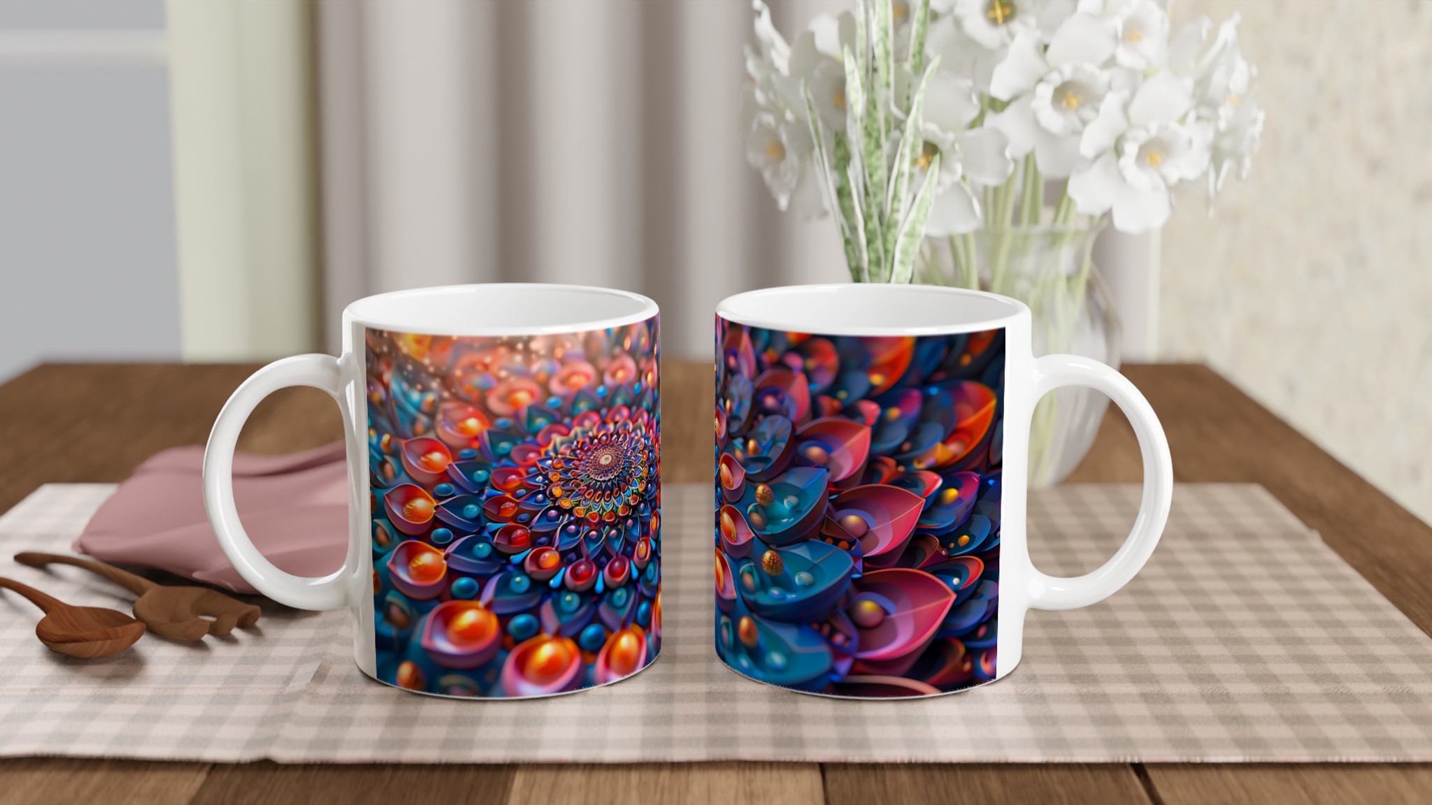 Kosmisk Blomster Keramisk Mugg – Upplev Din Favoritdryck i Strålande Färg 10 caa27aa2-7801-4117-ad83-d57de5635a37