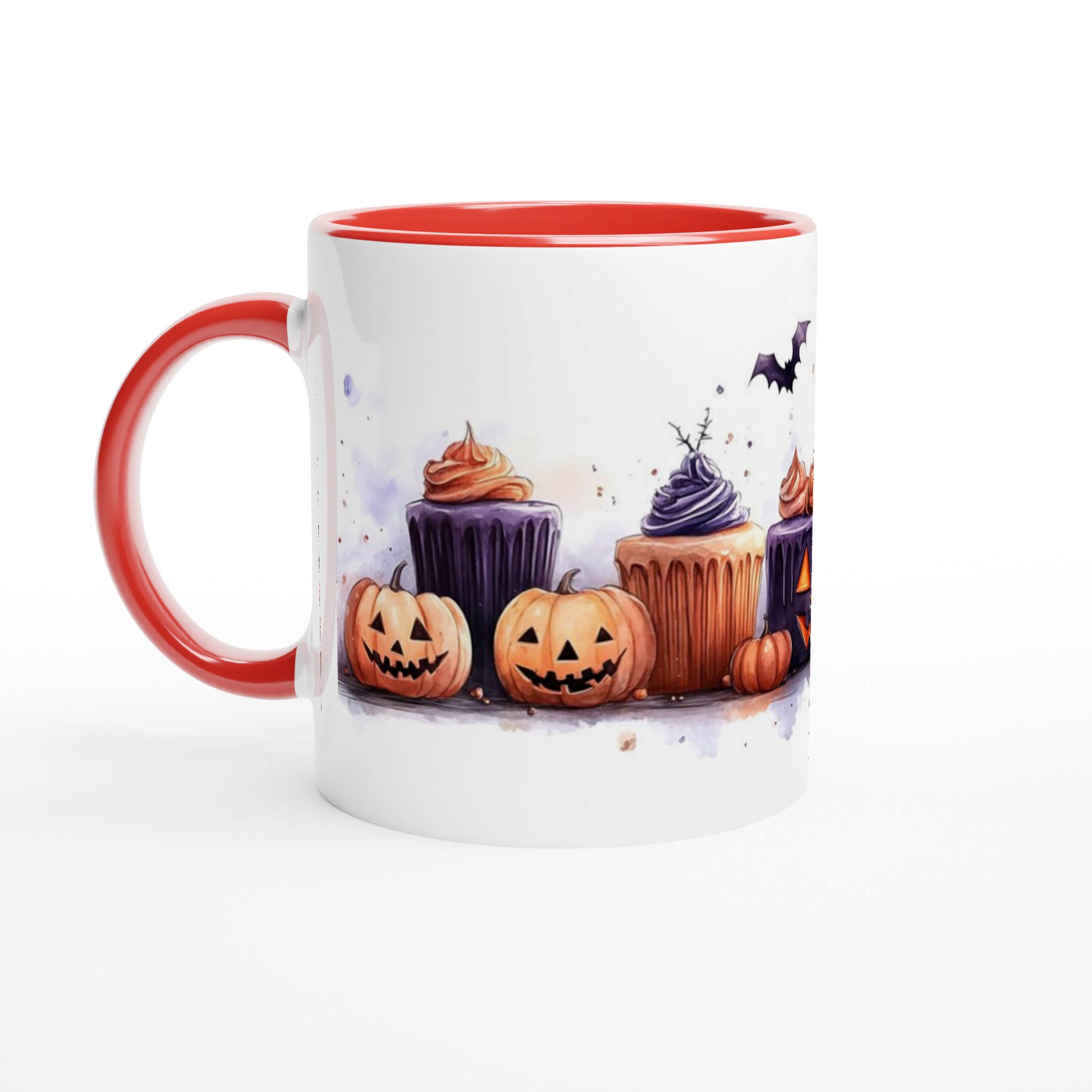 Mystisk Halloween: 11 oz Keramisk Mugg – Spöklika pumpor och fladdermöss på din favoritkopp! 5 cad84cb3-967f-40a1-aa01-7627fd240a26