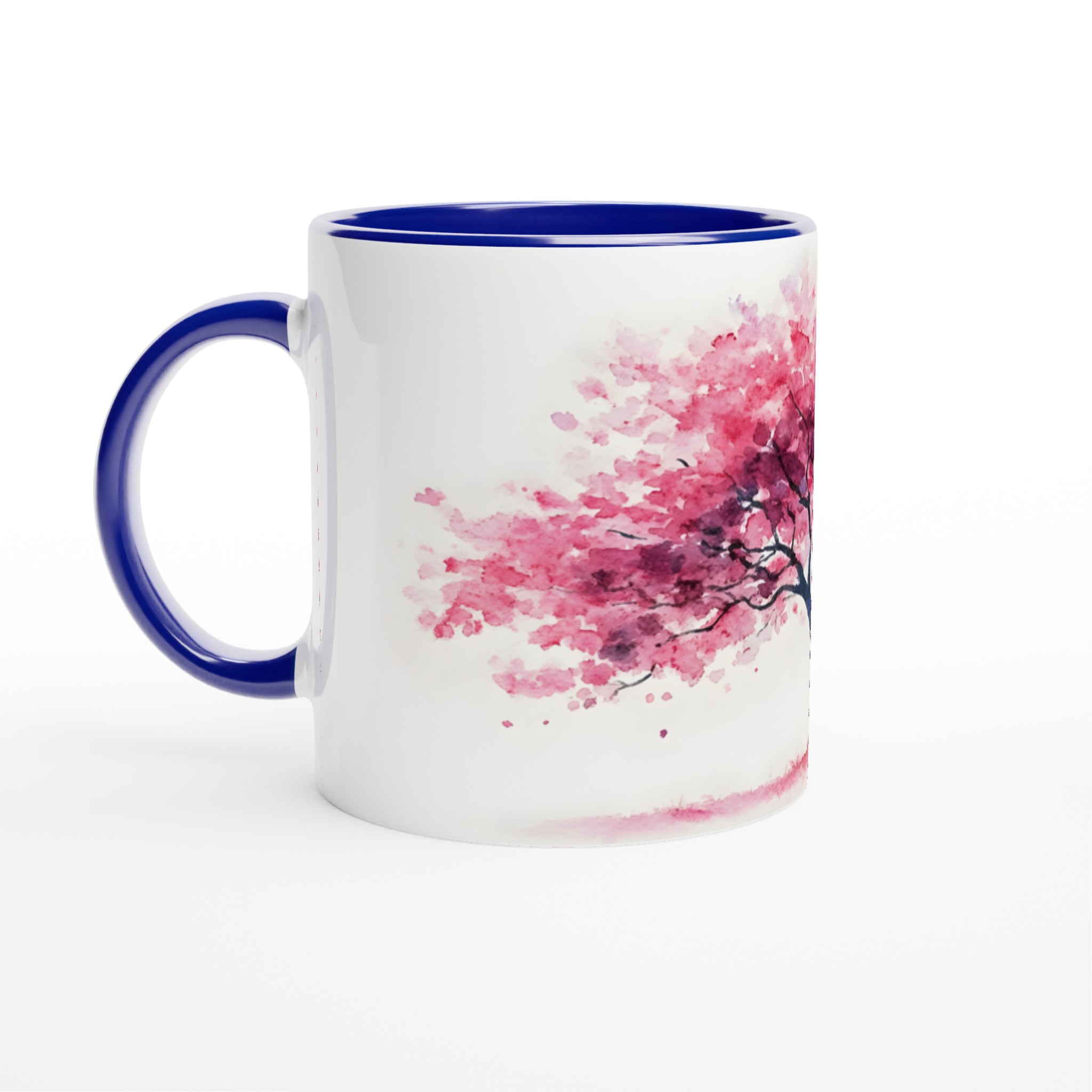 Körsbärsträds Mugg - Akvarell-inspirerad Keramisk Kaffemugg i 7 Färger 2 cb062070-e167-4a78-9ac5-c5cf8200393c