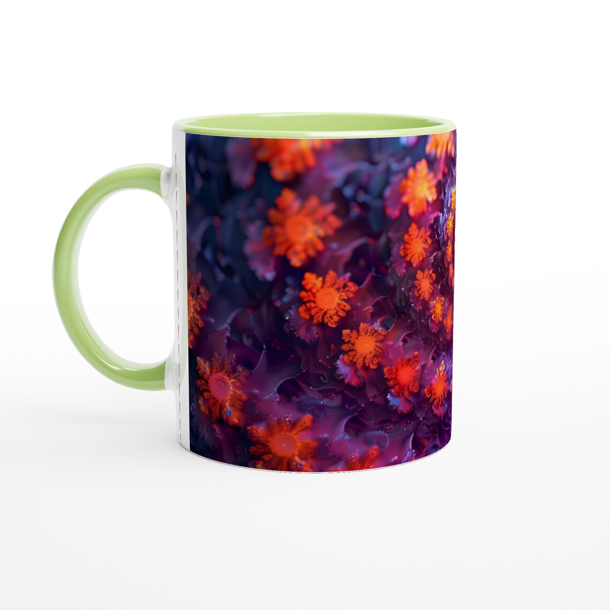 Abstrakt Spiralblomma Mugg - 11oz Keramisk Kaffemugg med Konstfull Design & Flera Färgalternativ 7 cb32d700-ac85-40c2-bd45-980f26f44102