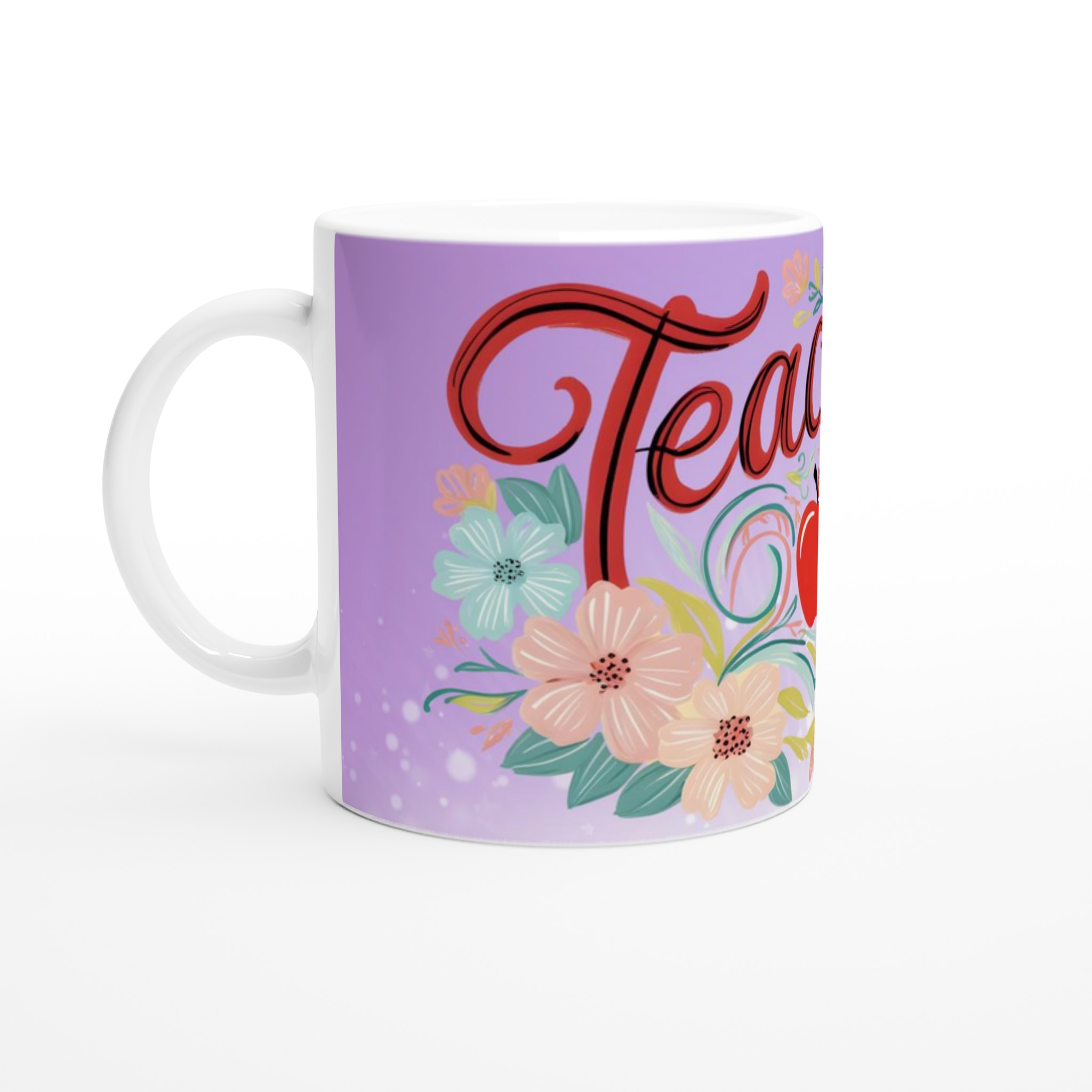 Teacher's Day 11oz Ceramic Mug – Celebrate with Vibrant Floral & Apple Design 1 cb4ef369-6ce4-451f-85a9-59cc353c6805