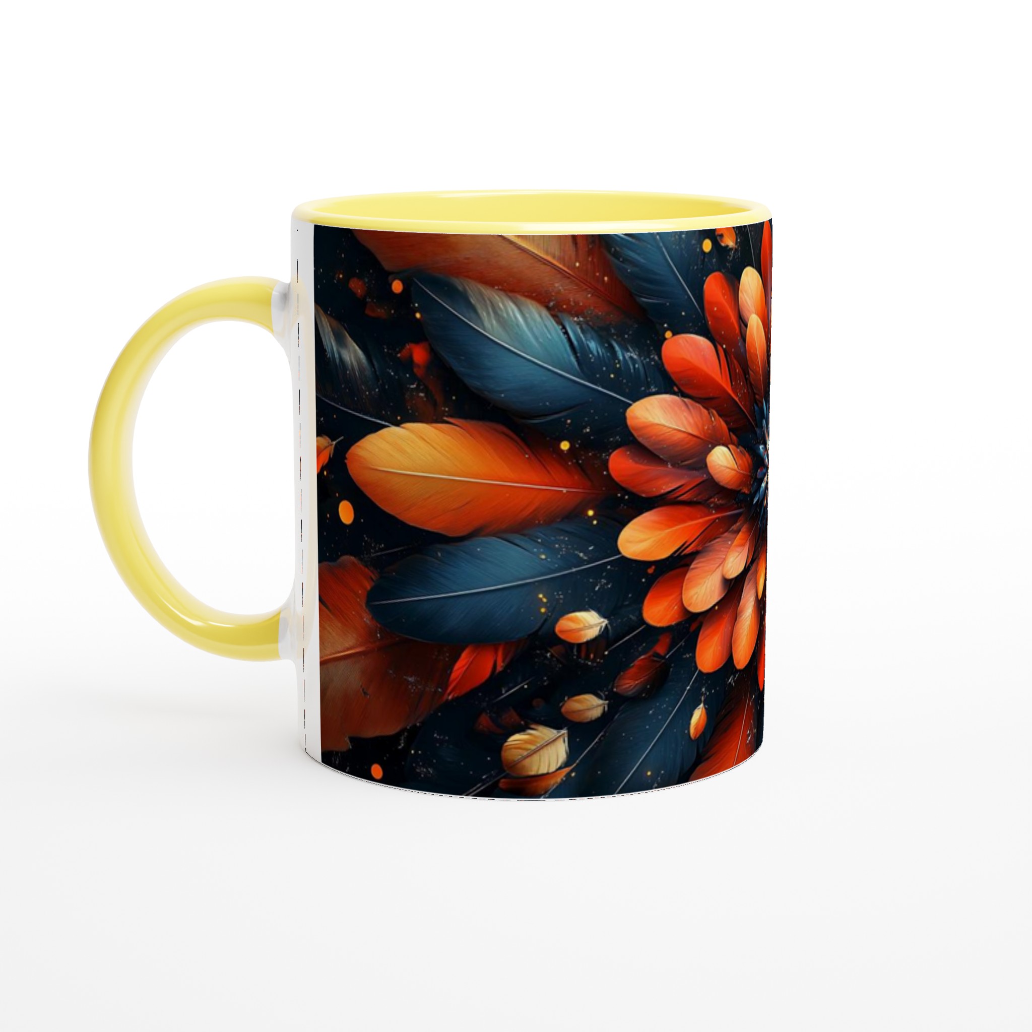 Exotisk Fjäder Blomster Mugg – Levande Kaffekopp i Klara Färger, Välj Din Favoritfärg 3 cb8126de-a0ea-43fb-90c0-f0c7ae6566ca