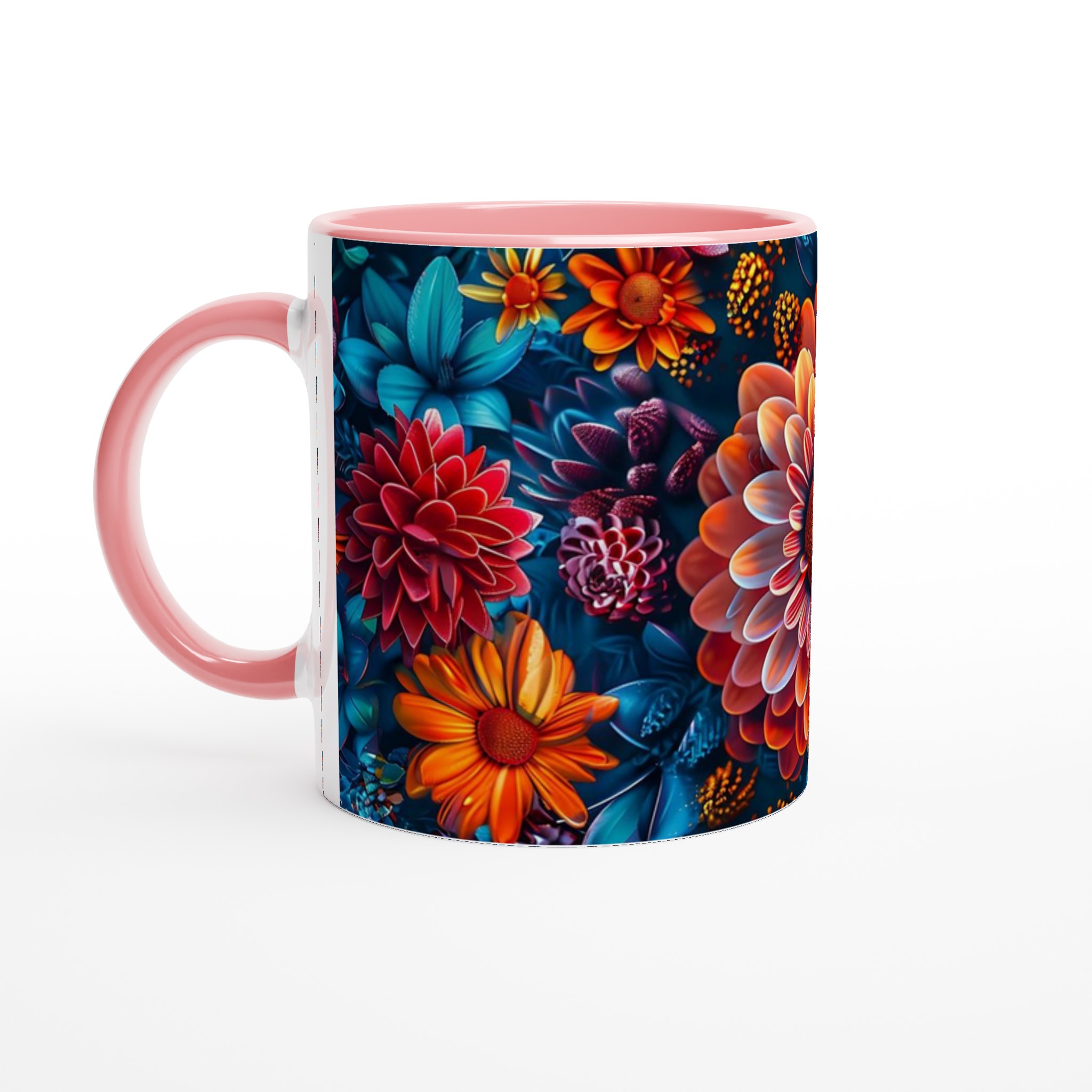 Tropisk Blomsterglädje 11oz Keramikmugg – En Färgexplosion för Din Kaffestund 6 cbd2265b-f0b5-482b-93e3-0fcf34f44b95