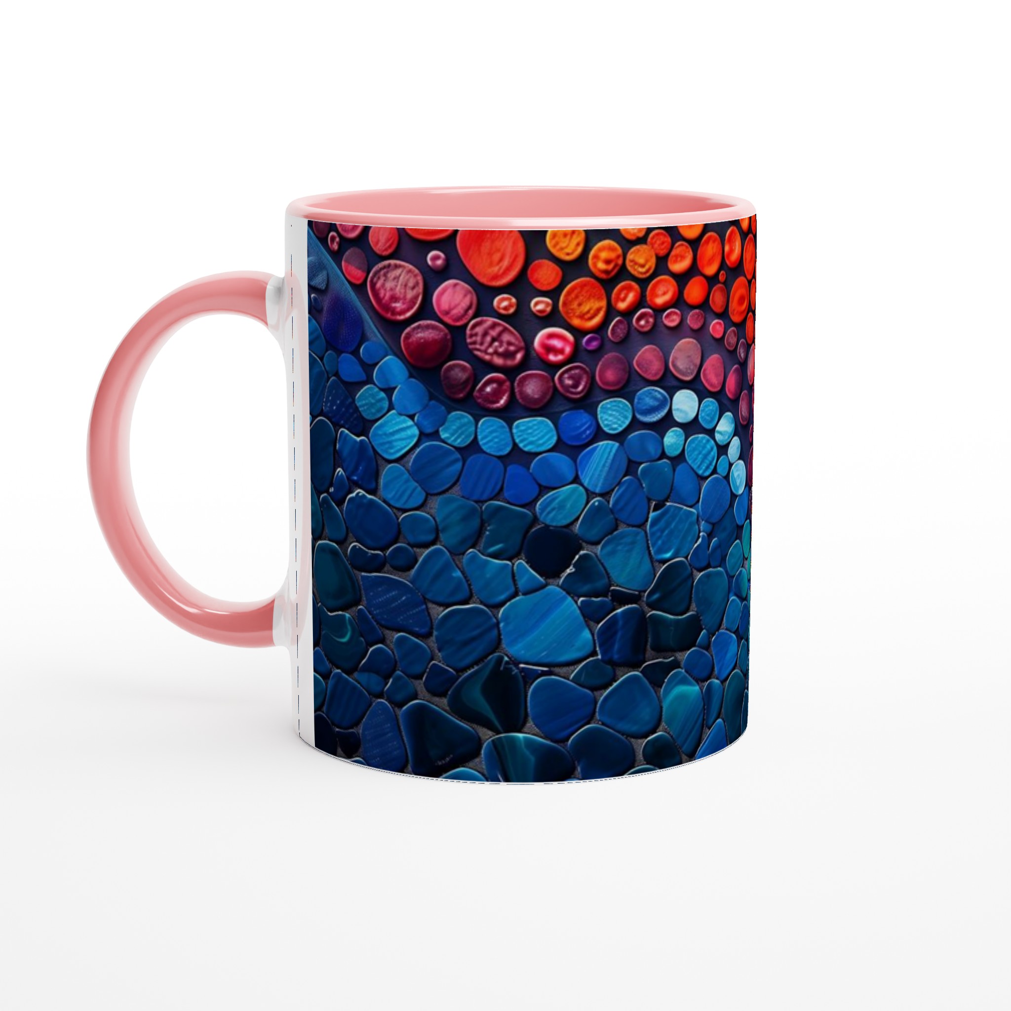 Abstrakt Färgglad Stenkust Mugg - Keramisk 11oz Kaffemugg i ditt val av 7 Livfulla Färger 6 cbd67e93-6049-4236-9a0b-69071e594f38