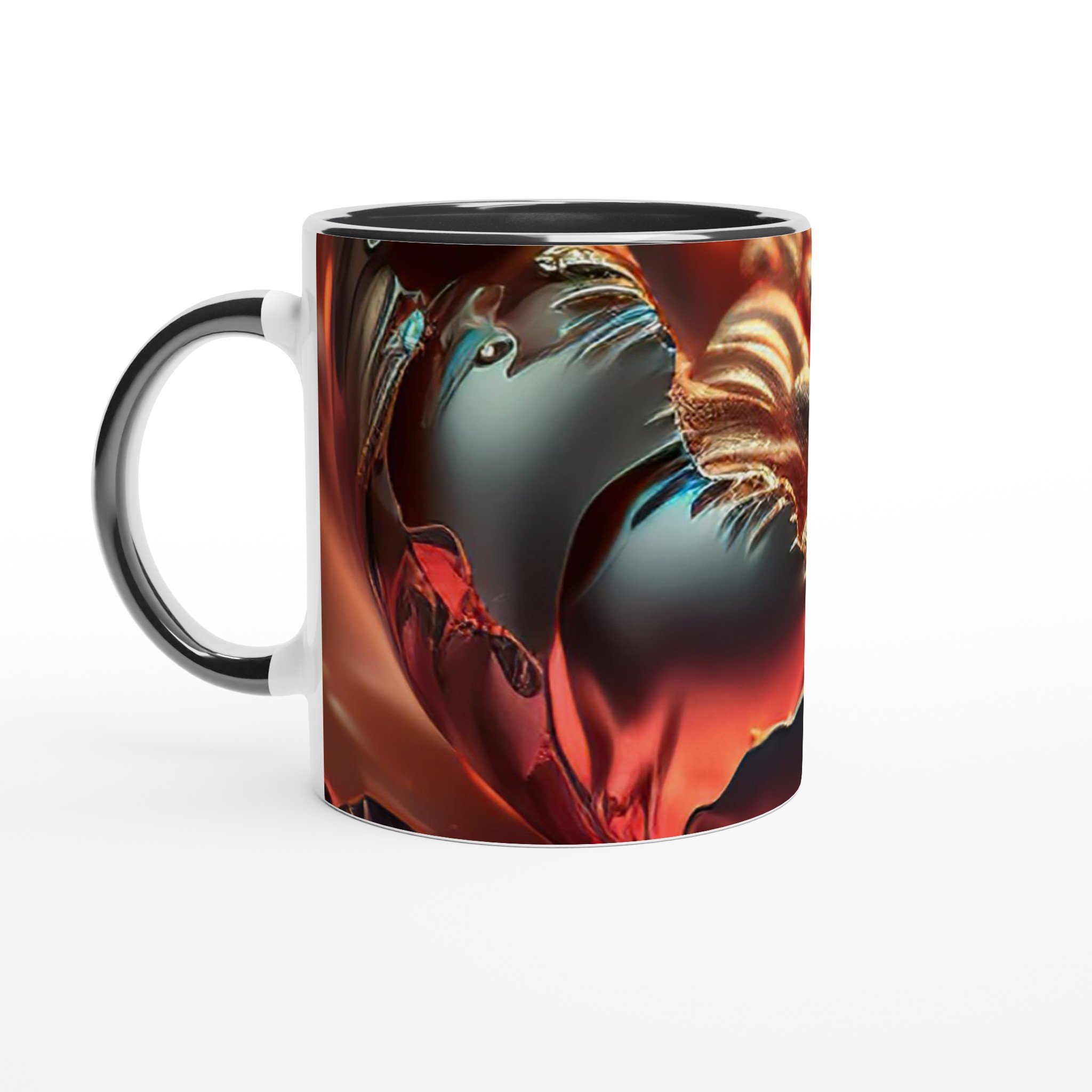 Vit 11oz keramisk mugg med eldigt glödande abstrakt design i flera färgval 4 cbf3455f-e6c2-4630-8f90-60040a46c217