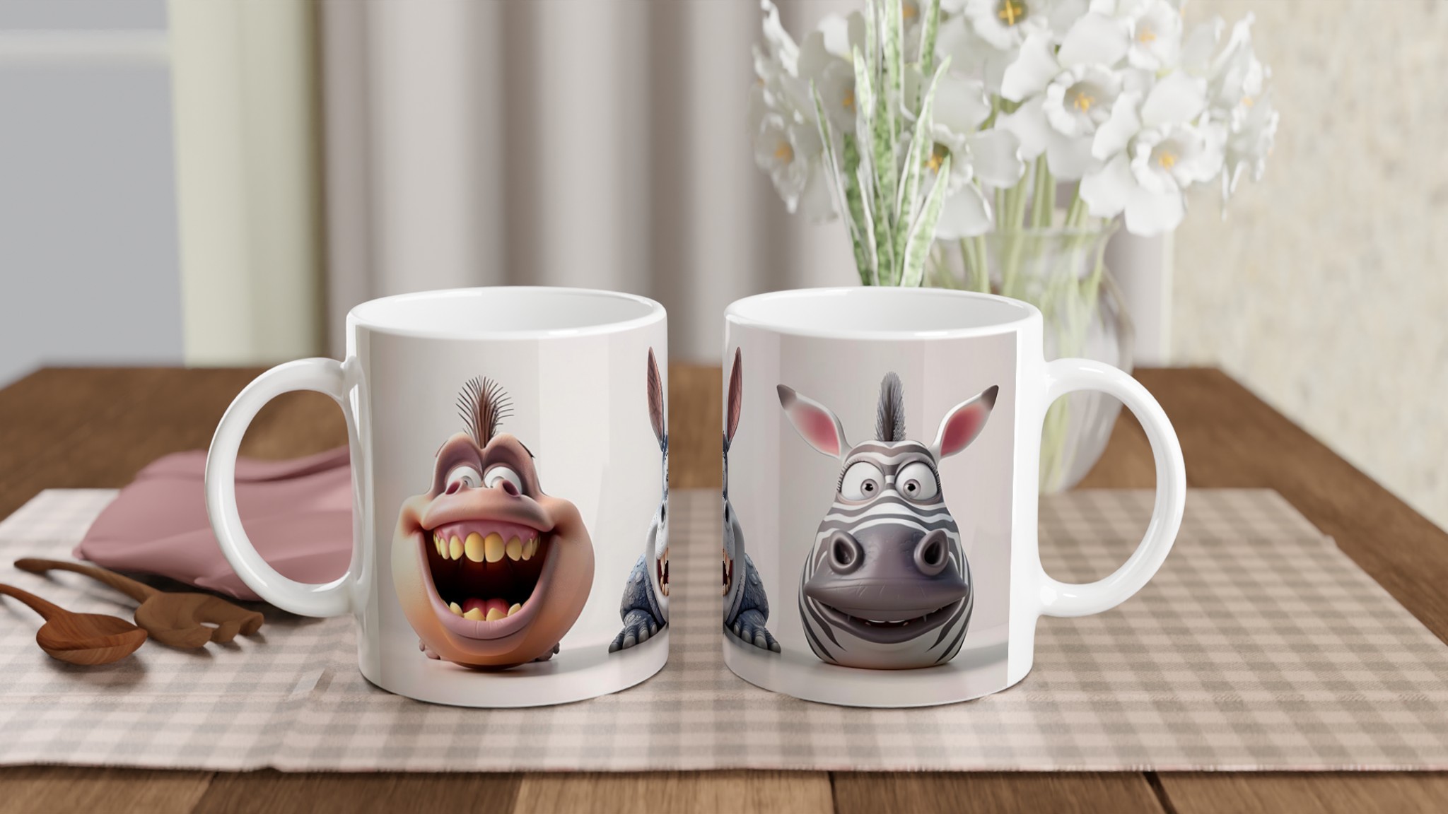 Glada Djur Keramikmugg - 11oz Rolig Design i Flera Färger 10 cc136b00-a76a-4e9f-a0d3-05f0a307299a