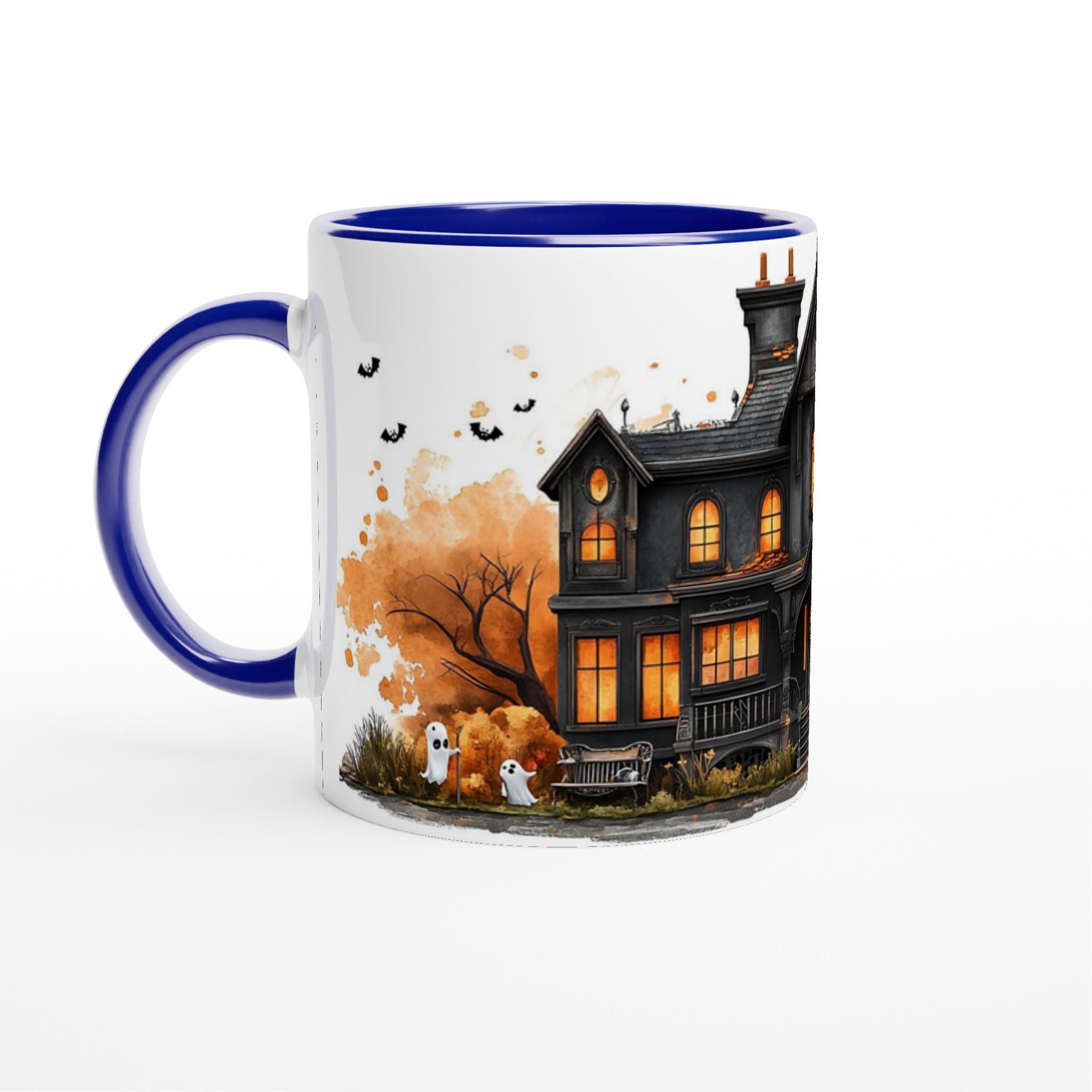 Mystisk Spökhus Mugg - Halloween Kaffemugg med Akvarellkänsla i Valfri Färg 2 cc35c0e2-8ffa-44ee-b2db-7a4948a5a00e